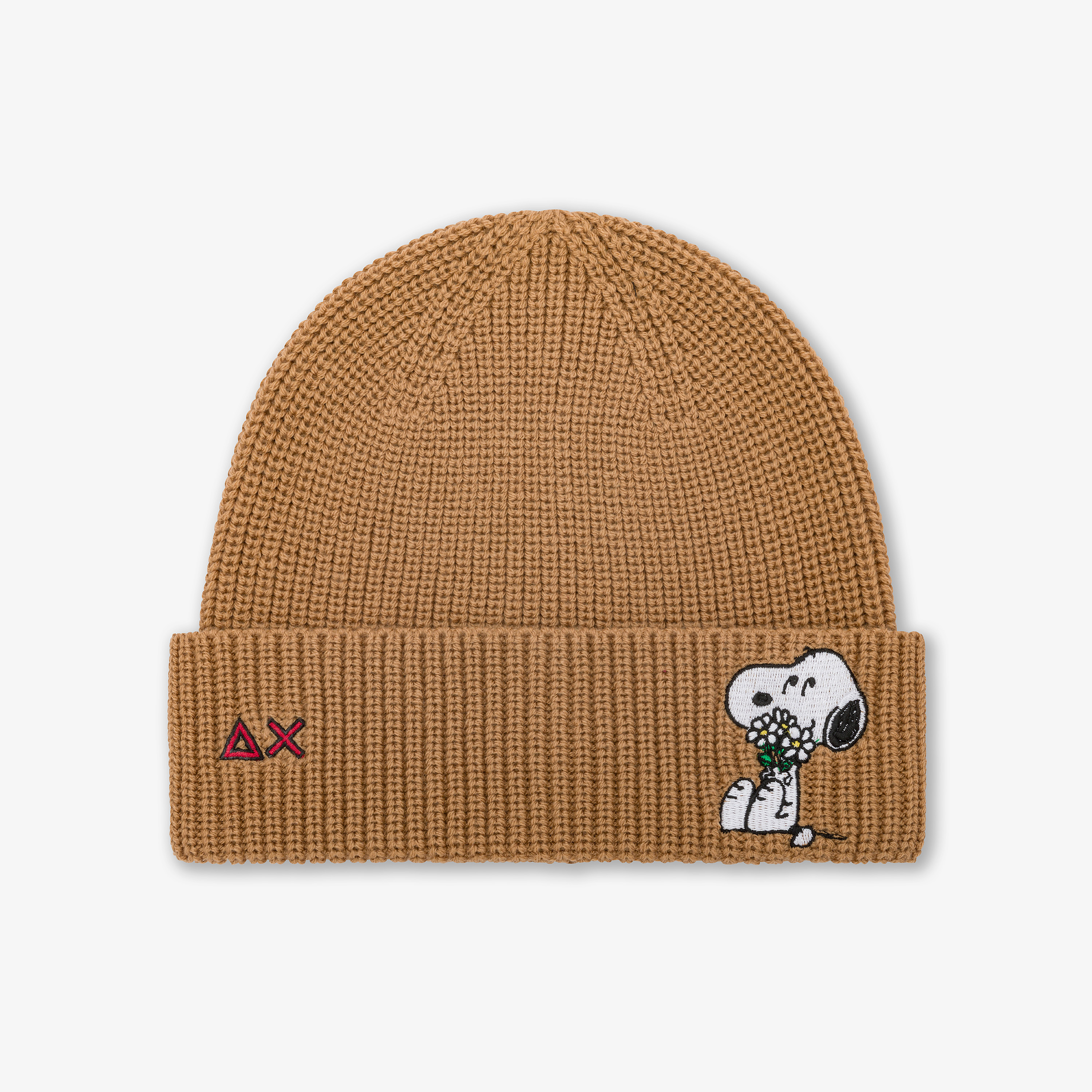 Desert brown Peanuts ribbed wool beanie