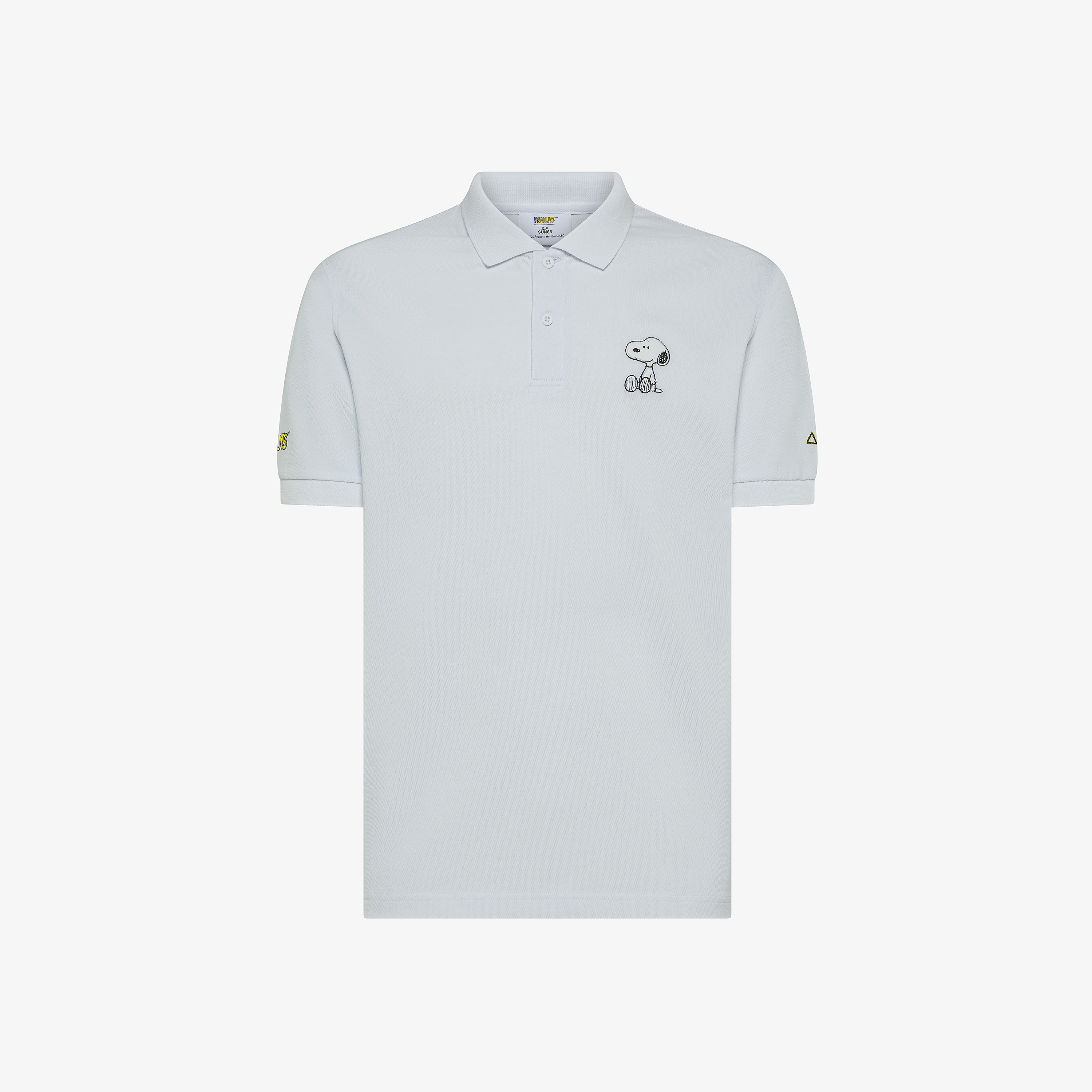Polo Peanuts in piquet di cotone stretch bianco