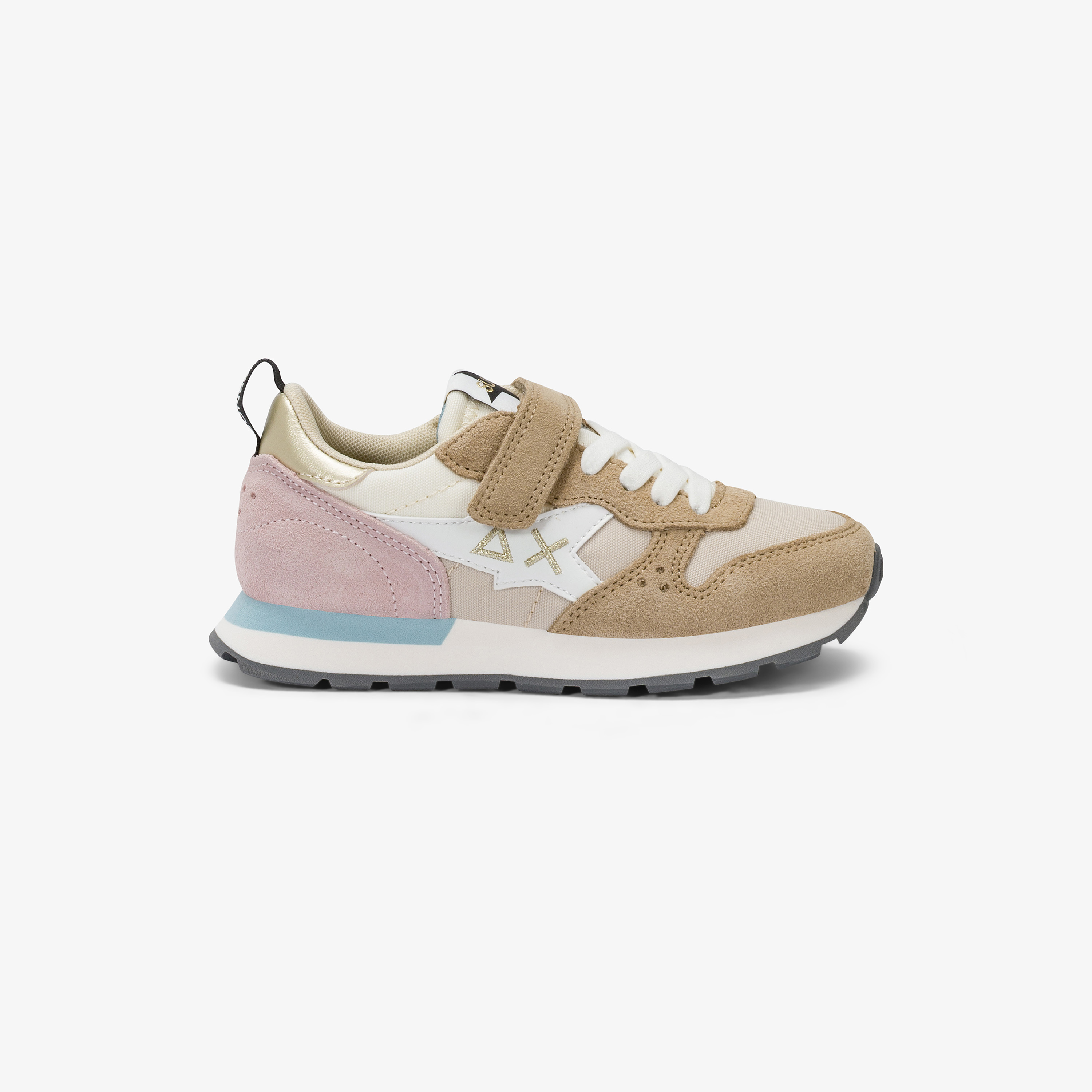 Off white Kid Girl's Stargirl Multicolor lace-up and strap closure sneaker
