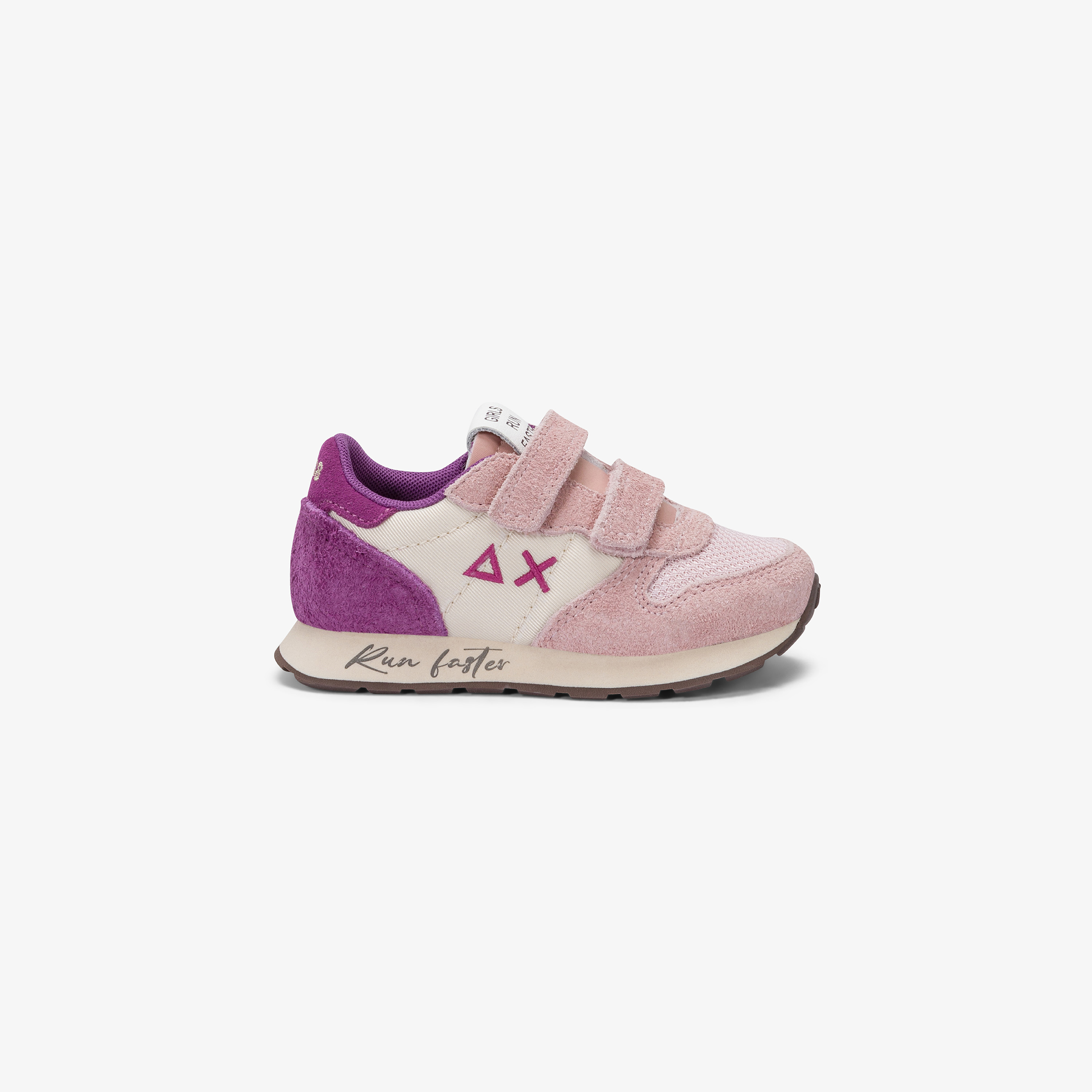 Sneaker Baby Girl's Ally Vintage con cinturini rosa scuro