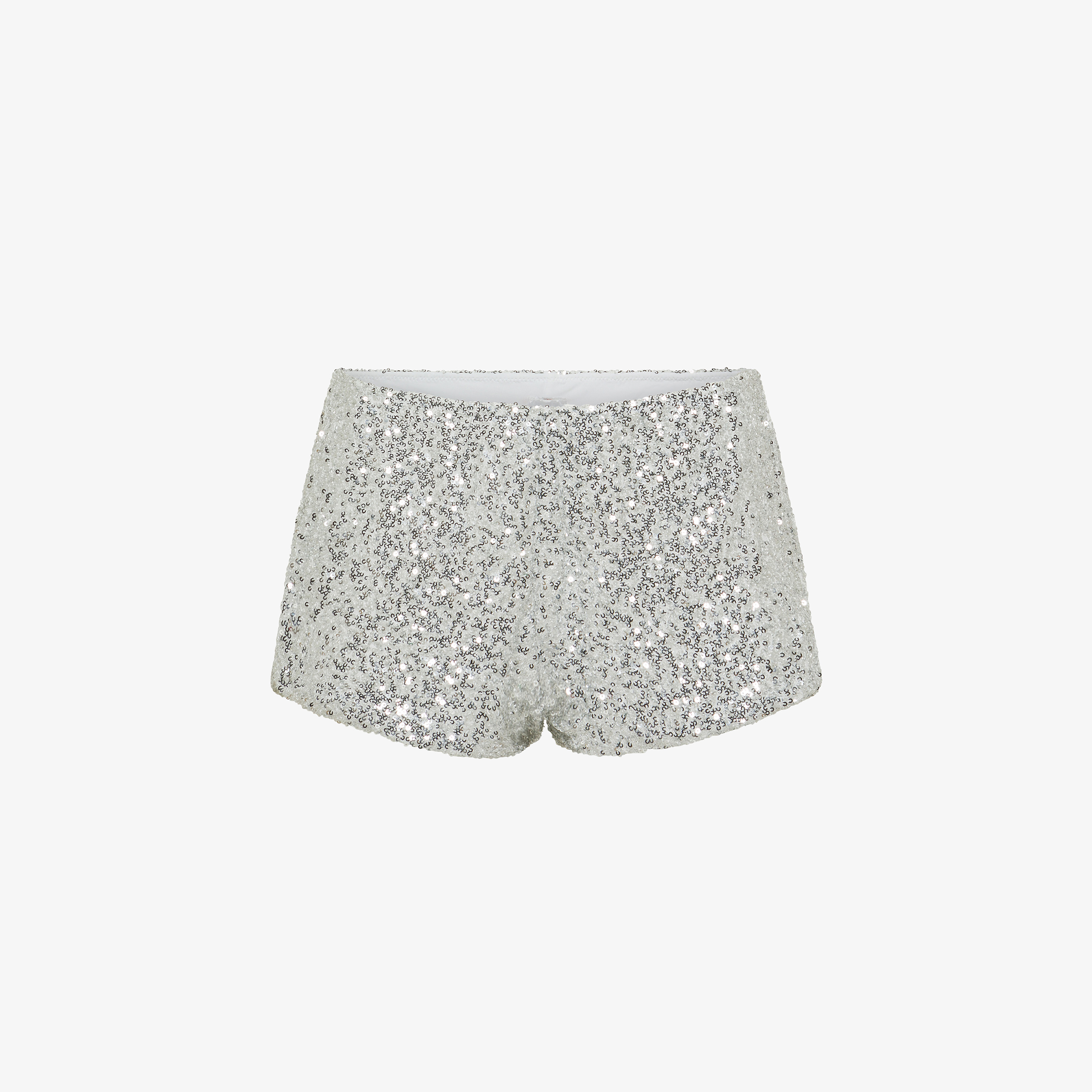 Silver sequin shorts