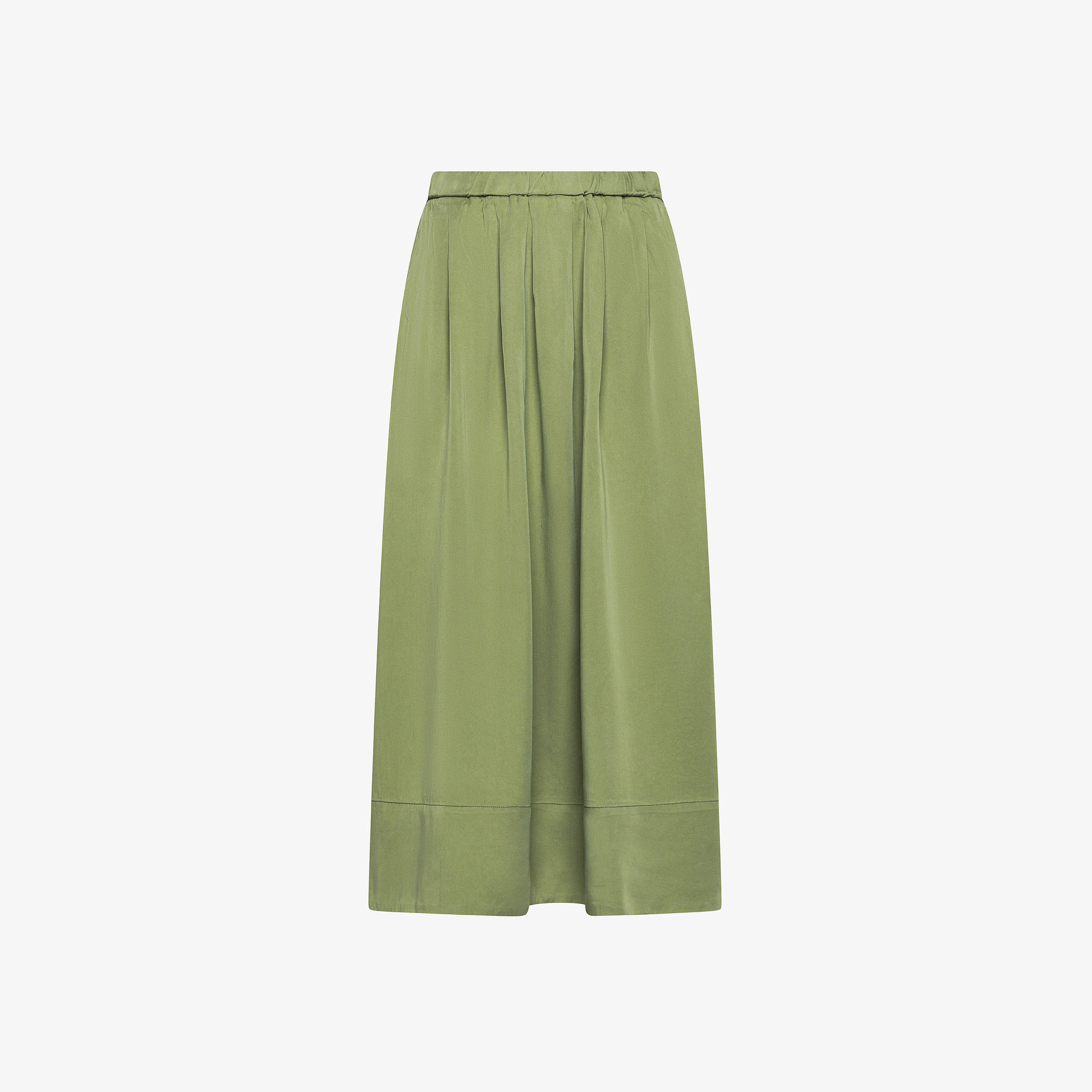 Sage green fluid fabric skirt