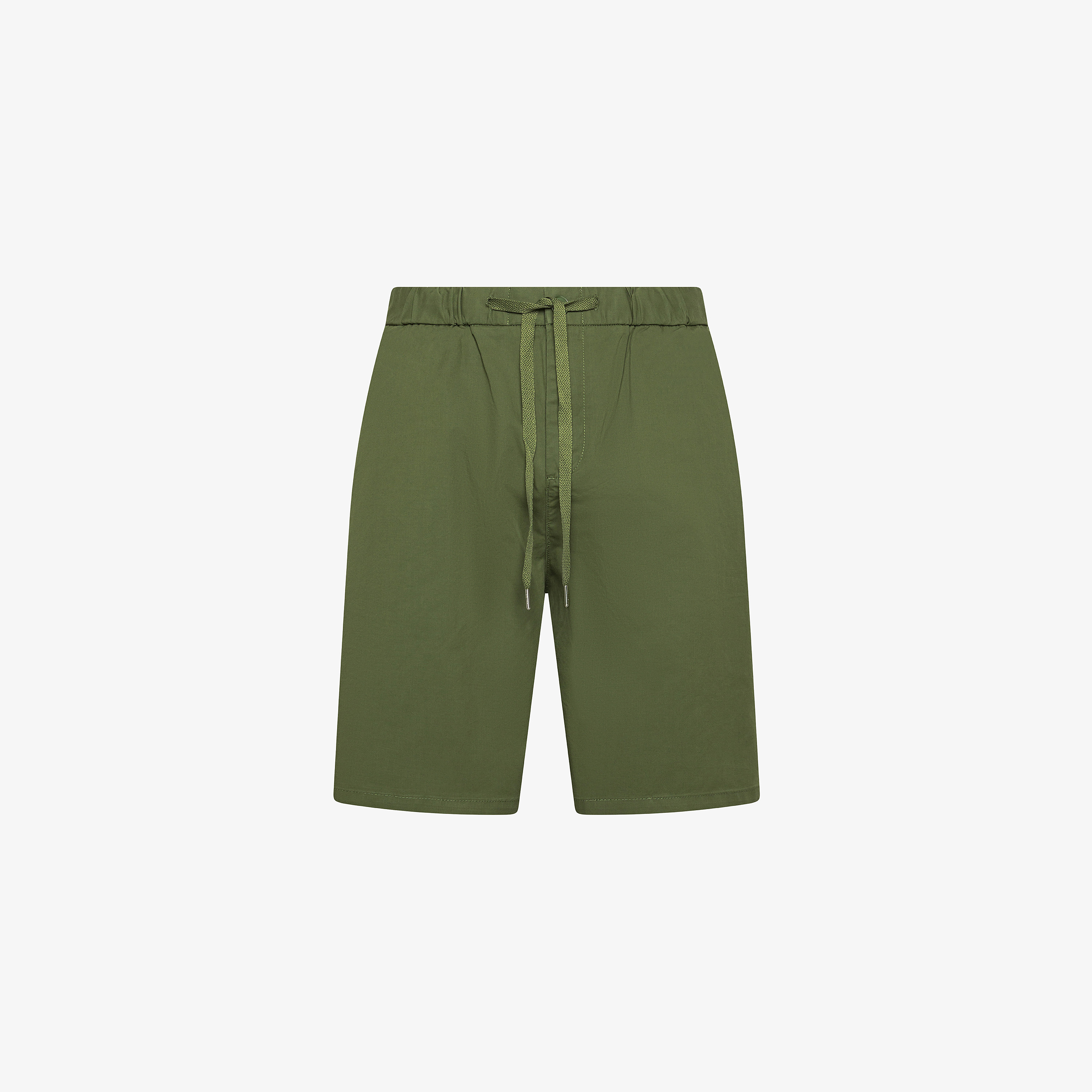 Dark green cotton Bermuda shorts