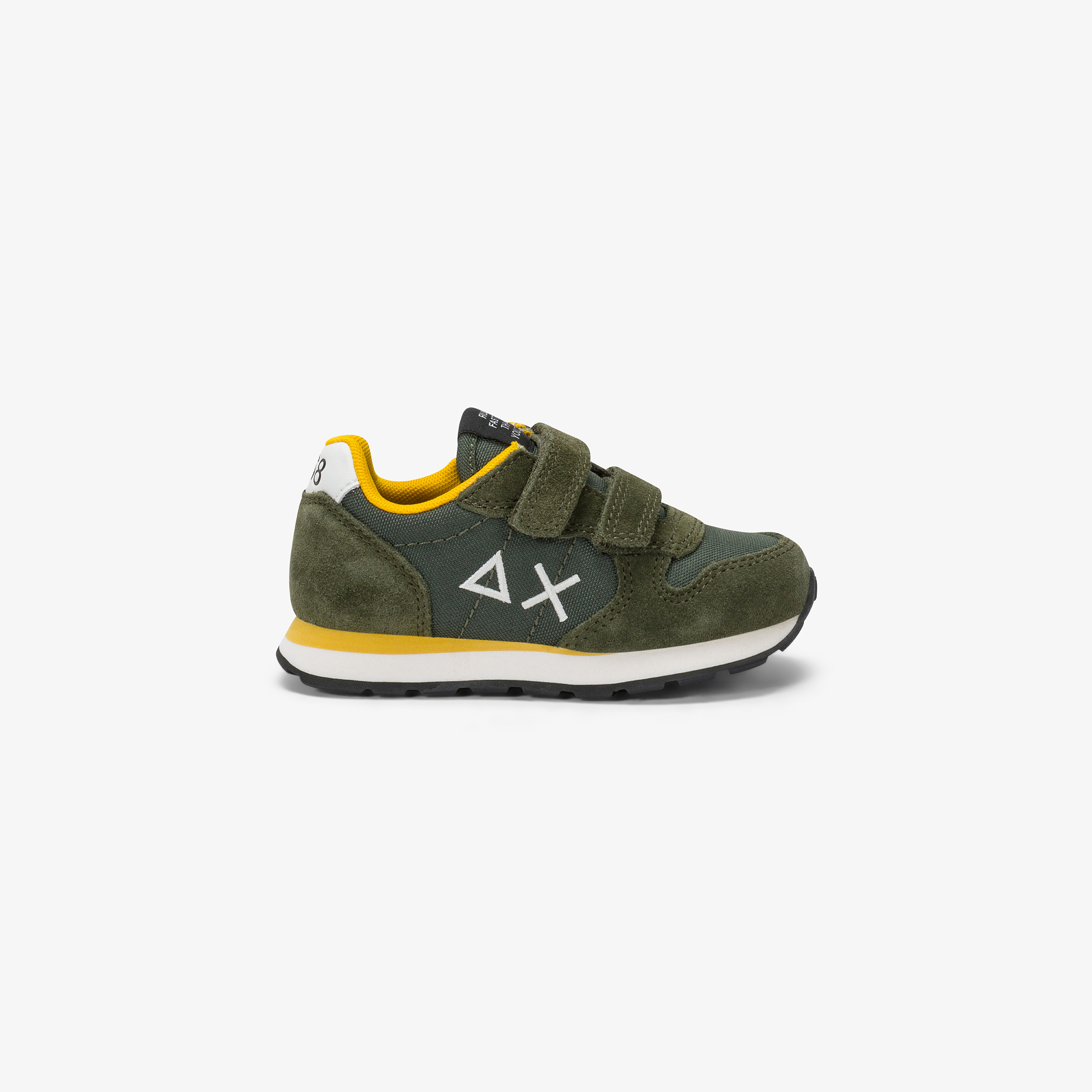Dark military Baby Boys’ Tom Solid nylon and suede sneaker