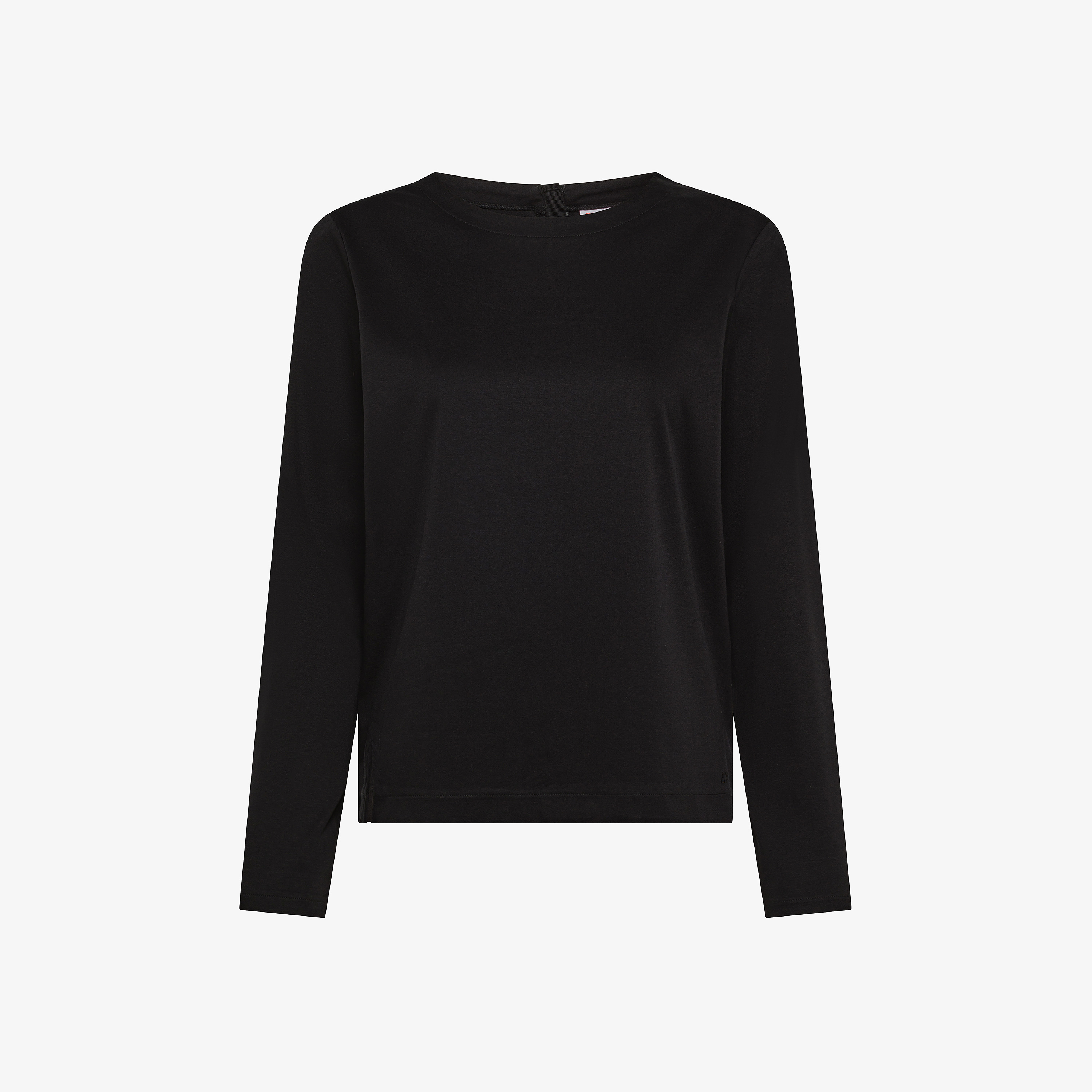 Black cotton t-shirt with zip