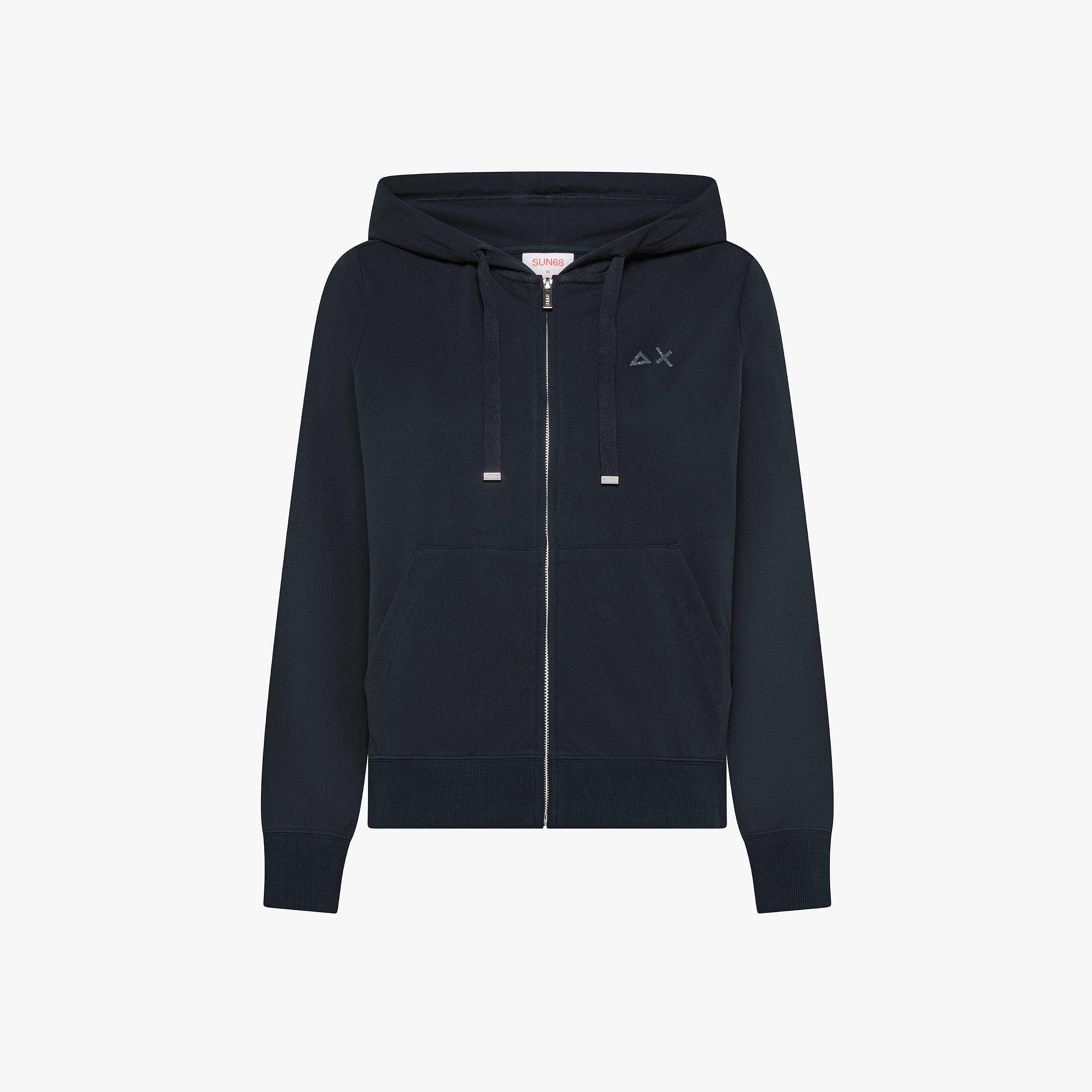 Hoodie zip piquet l/s