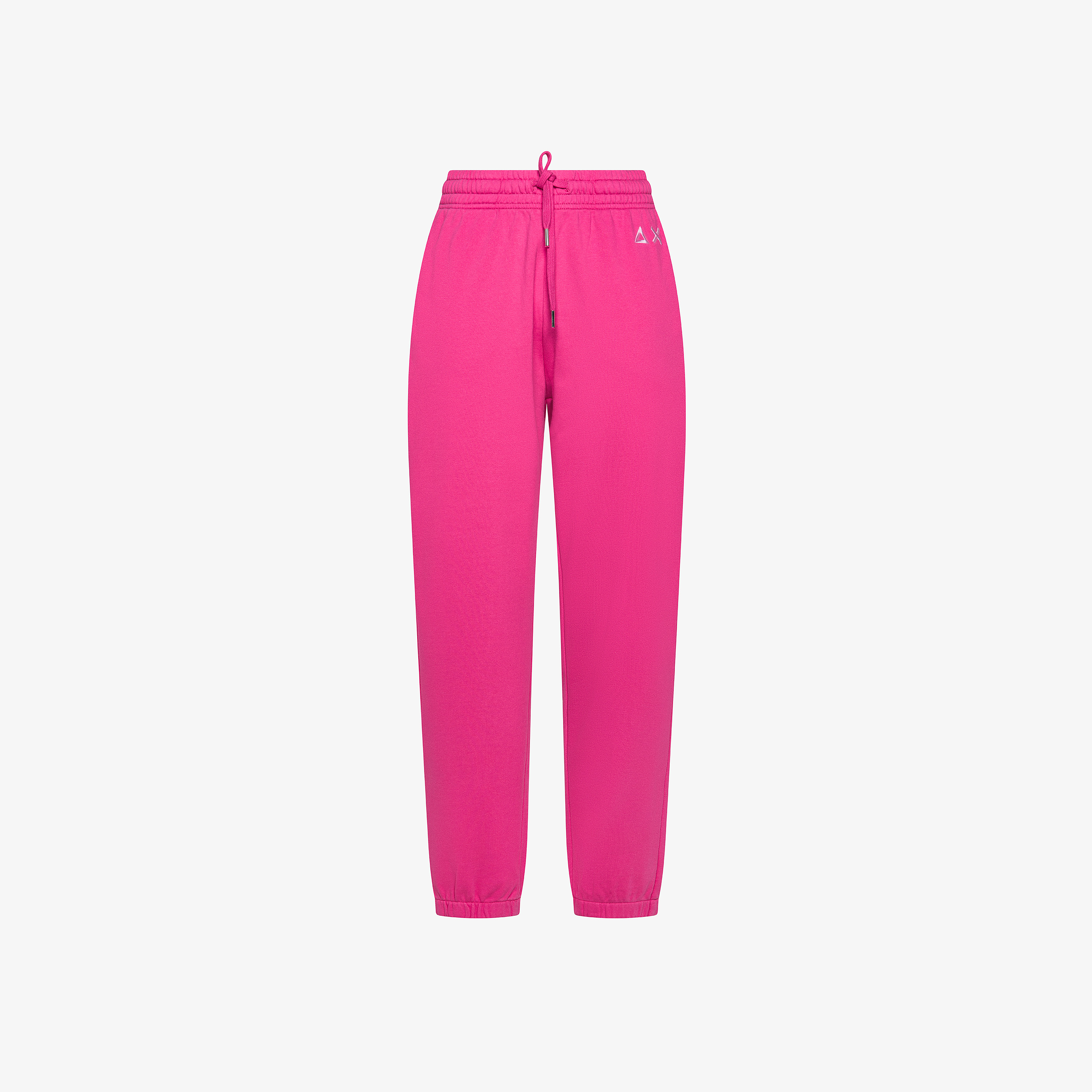 Pantaloni in felpa di cotone fucsia