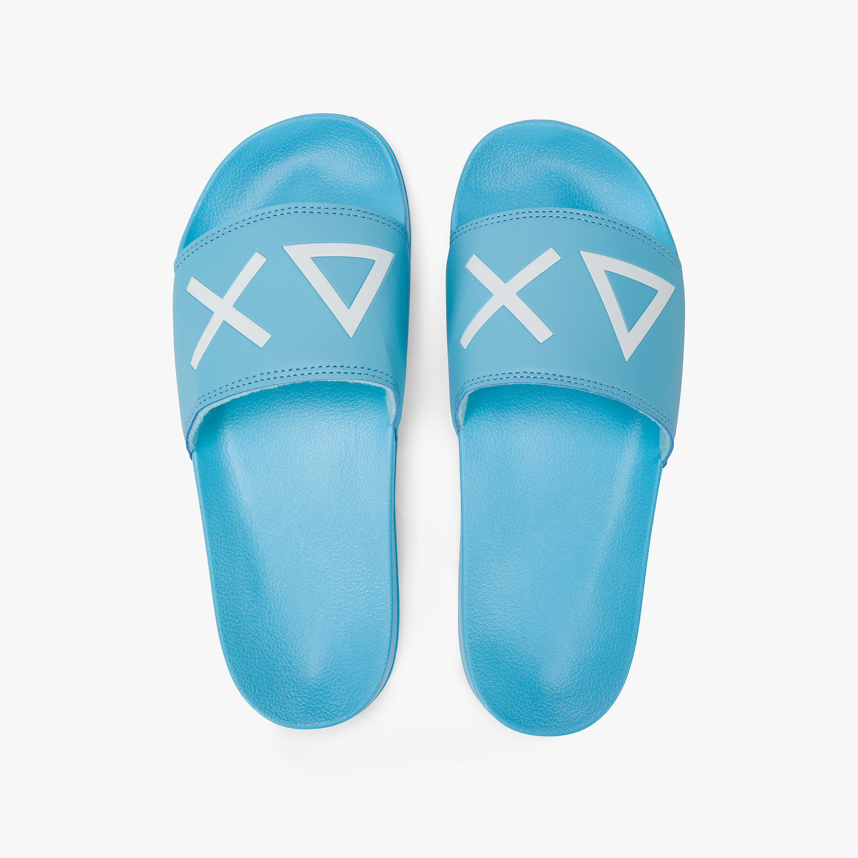Turquoise PU slides