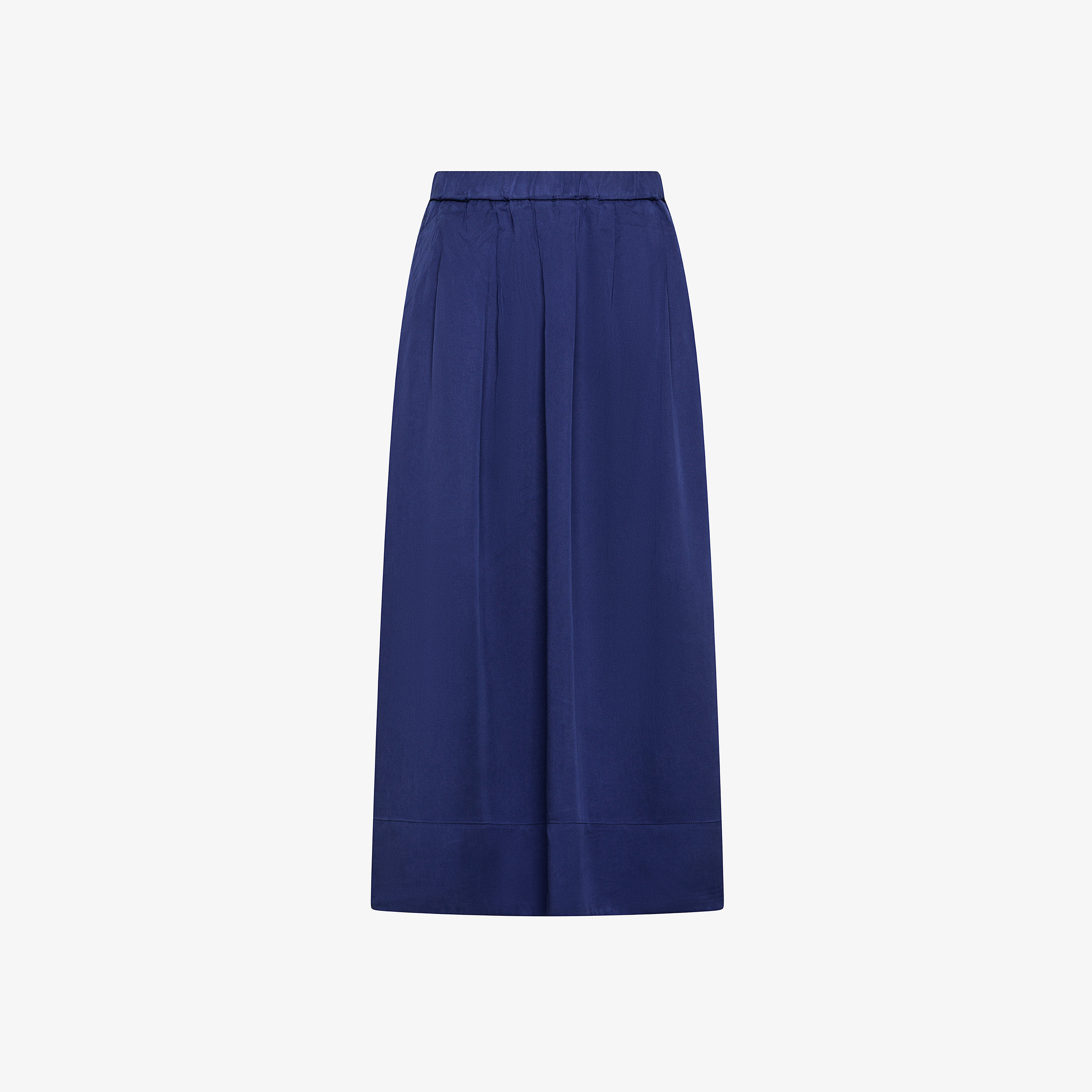 Navy blue fluid fabric skirt