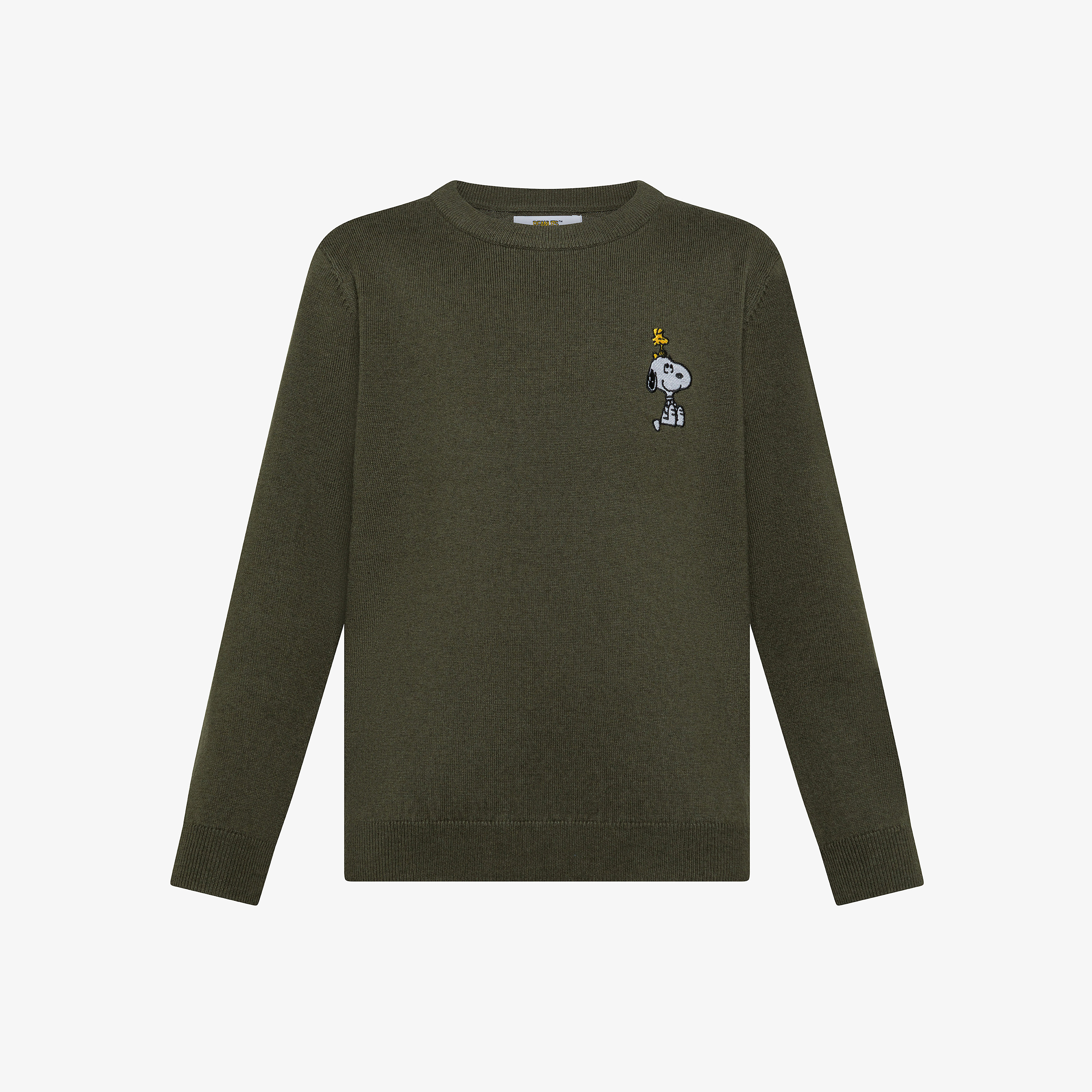 Maglia Peanuts in cotone e lana militare scuro Maglia Peanuts in cotone e lana militare scuro