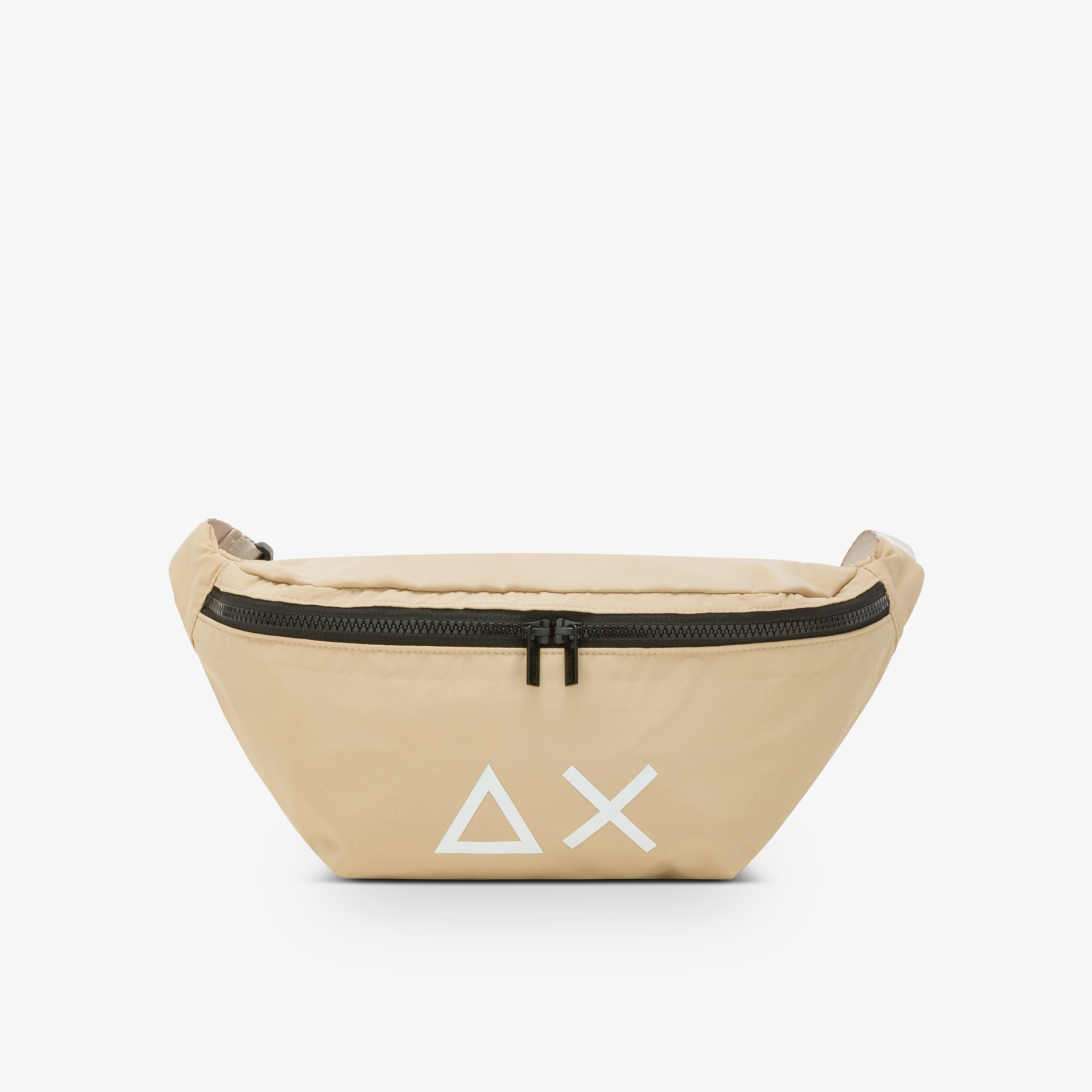 Beige nylon belt bag