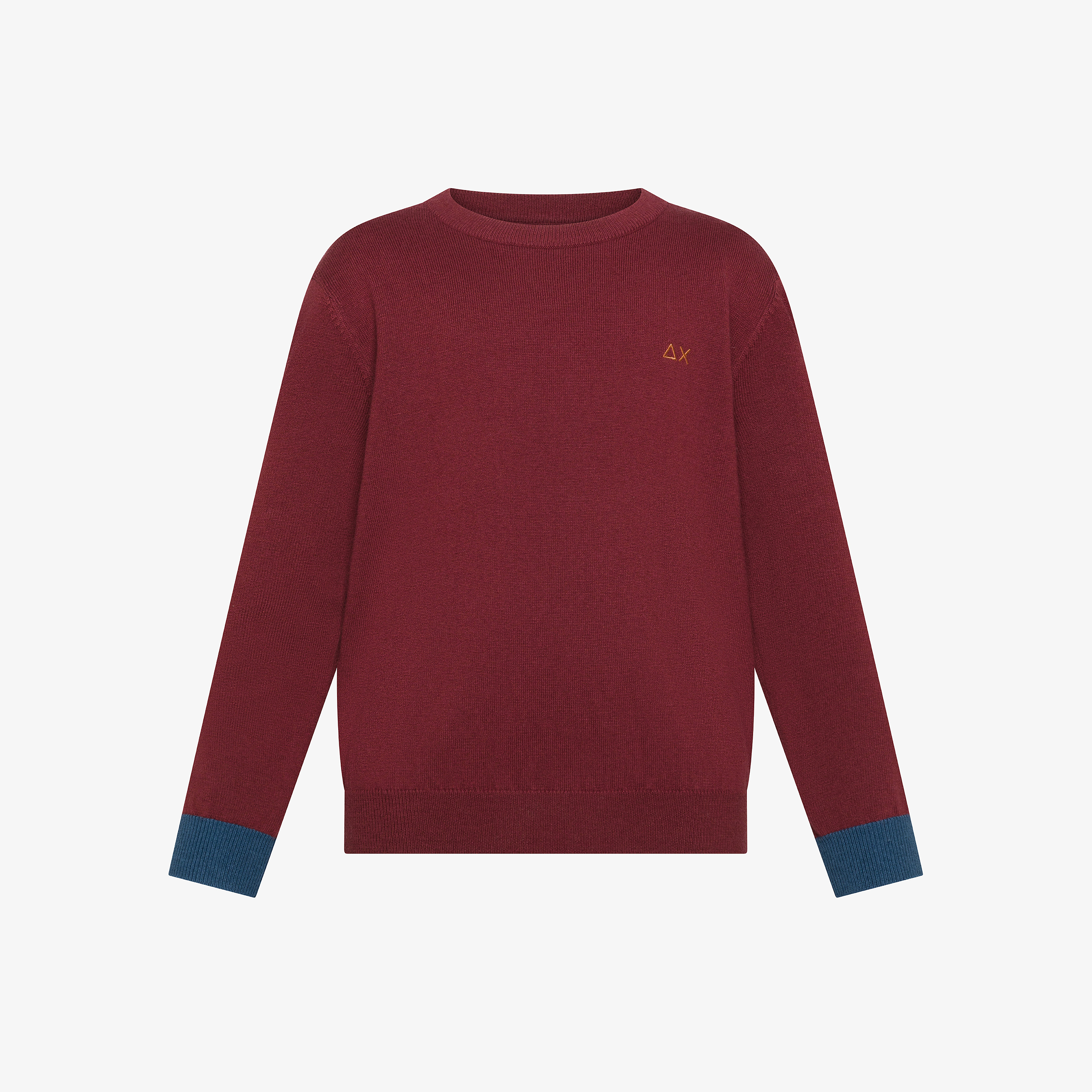 Maglia in misto lana con patch bordeaux Maglia in misto lana con patch bordeaux