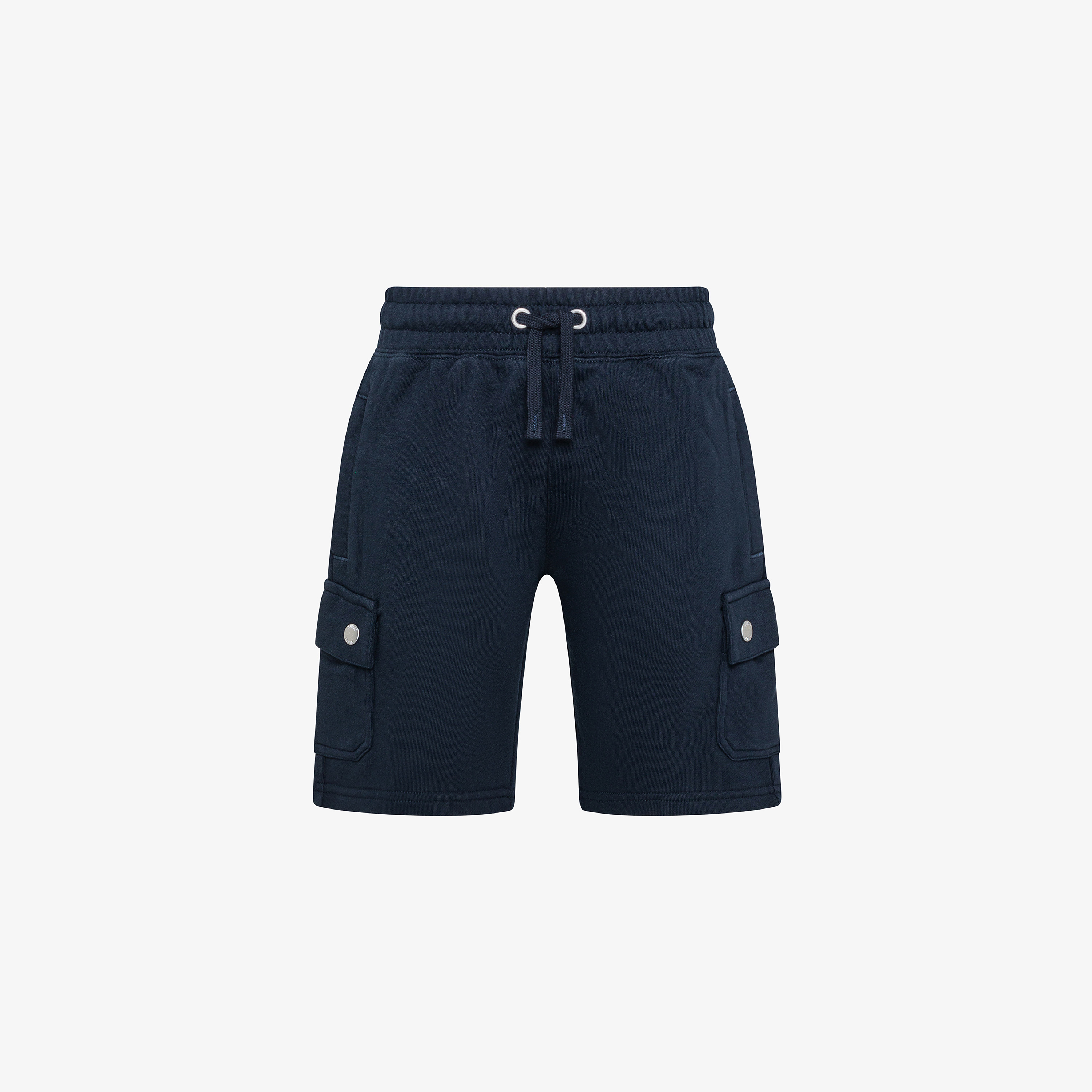 Bermuda cargo in felpa blu navy