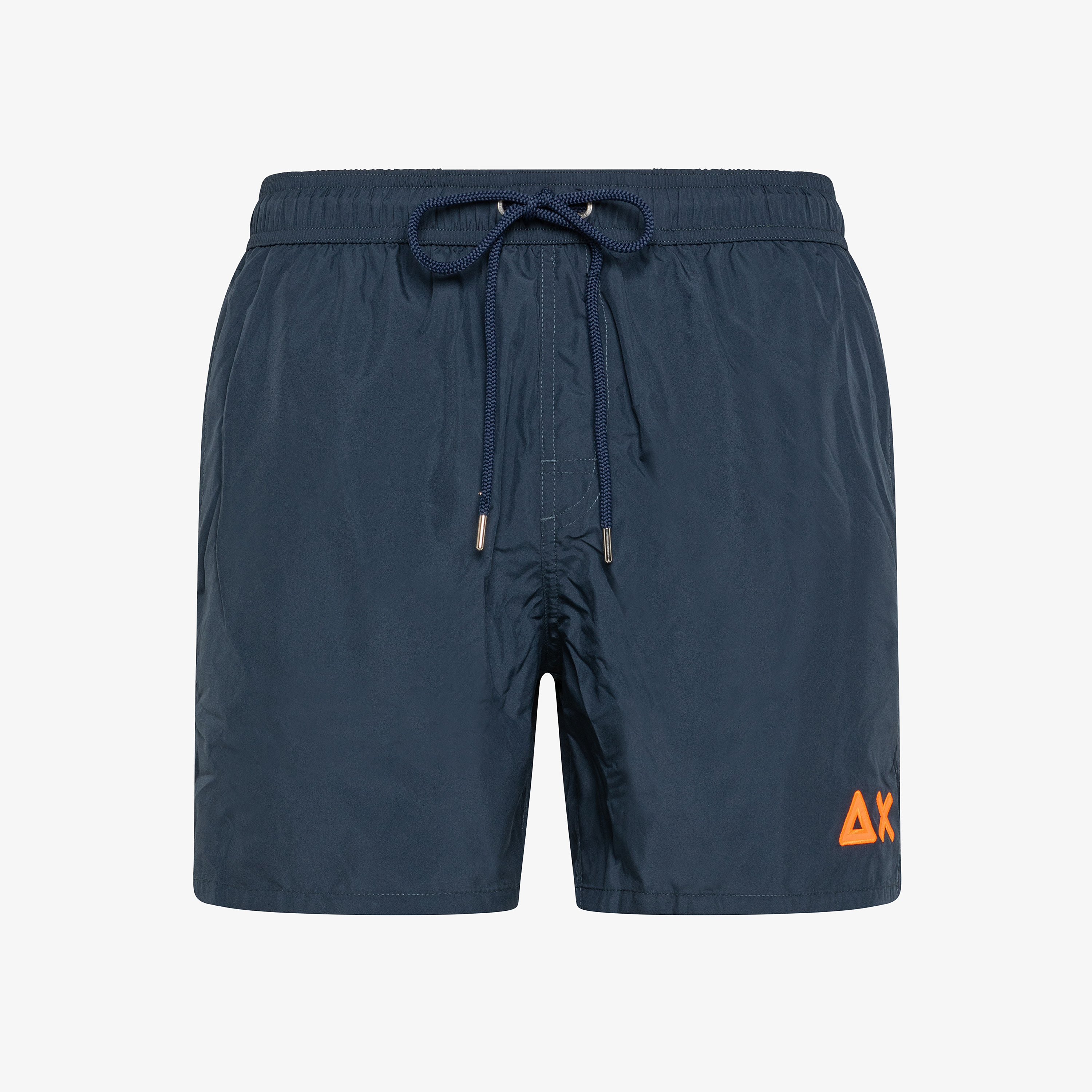 Navy blue nylon swim shorts