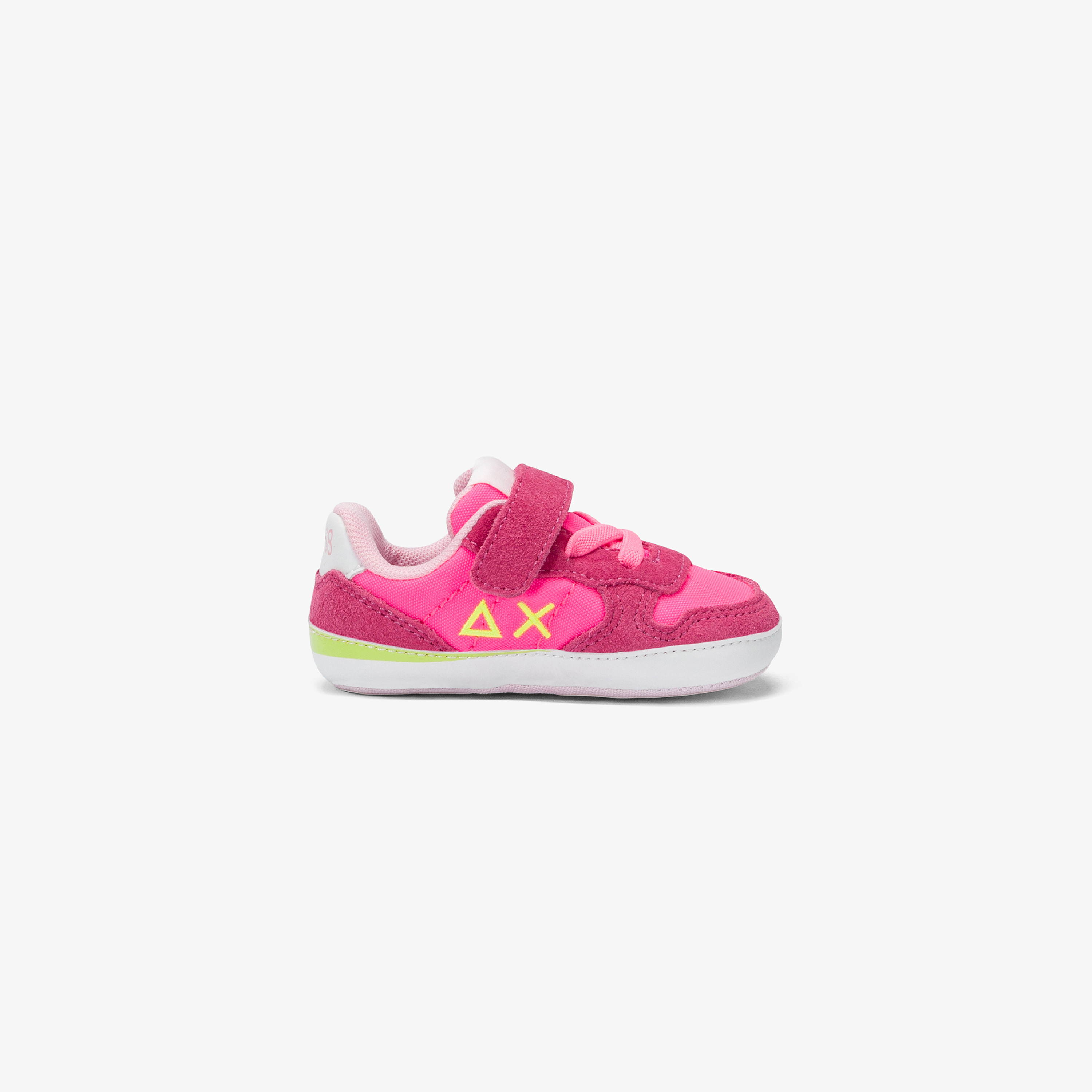 Girls’ Ally fluorescent fuchsia suede and nylon sneaker