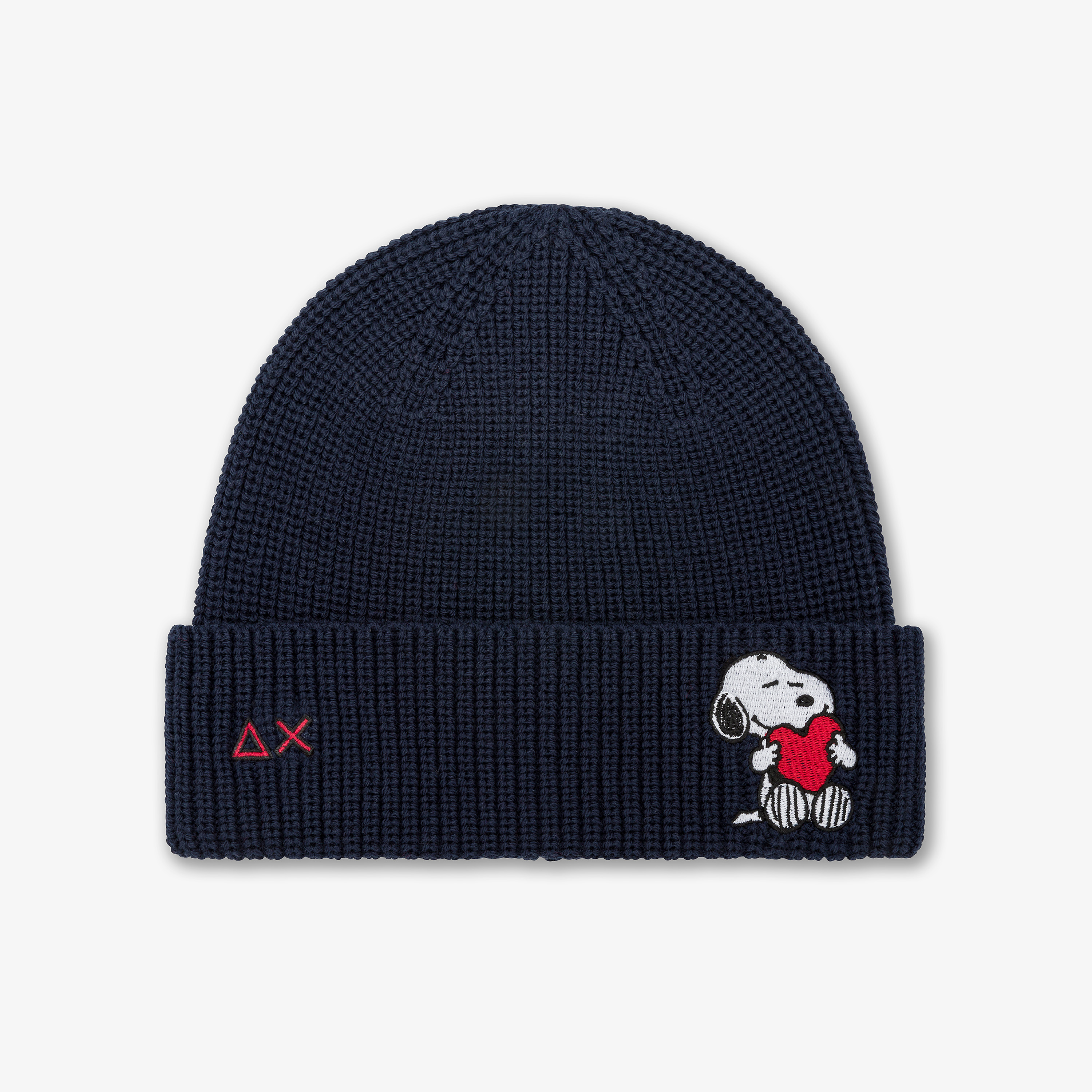 Navy blue Peanuts ribbed wool beanie