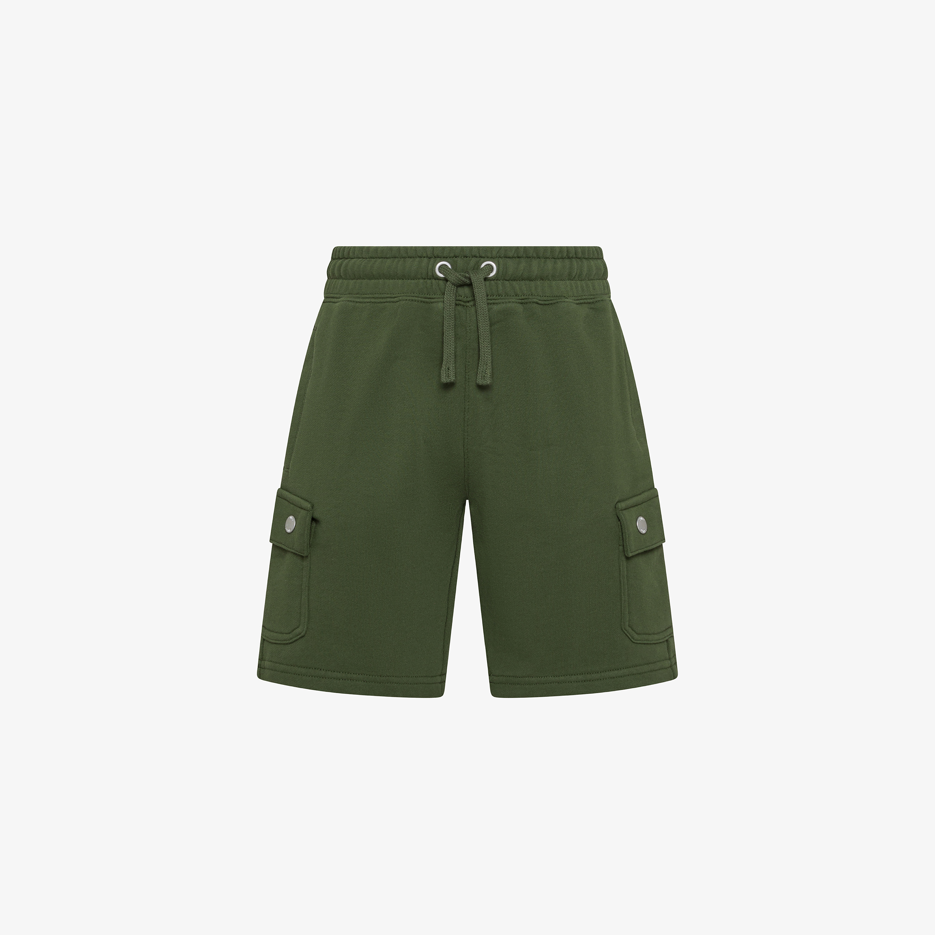Bermuda cargo in felpa verde scuro