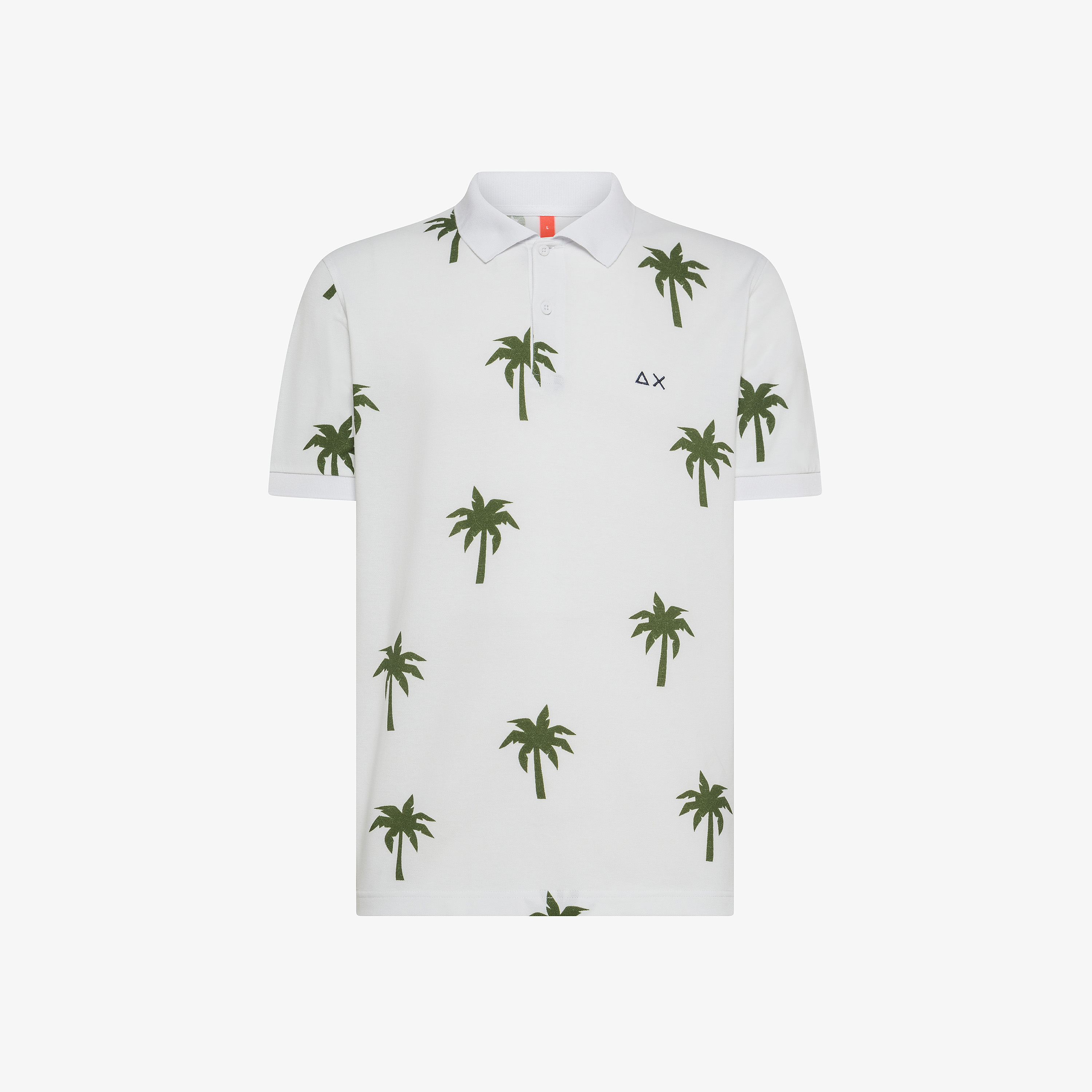 White polo shirt with print