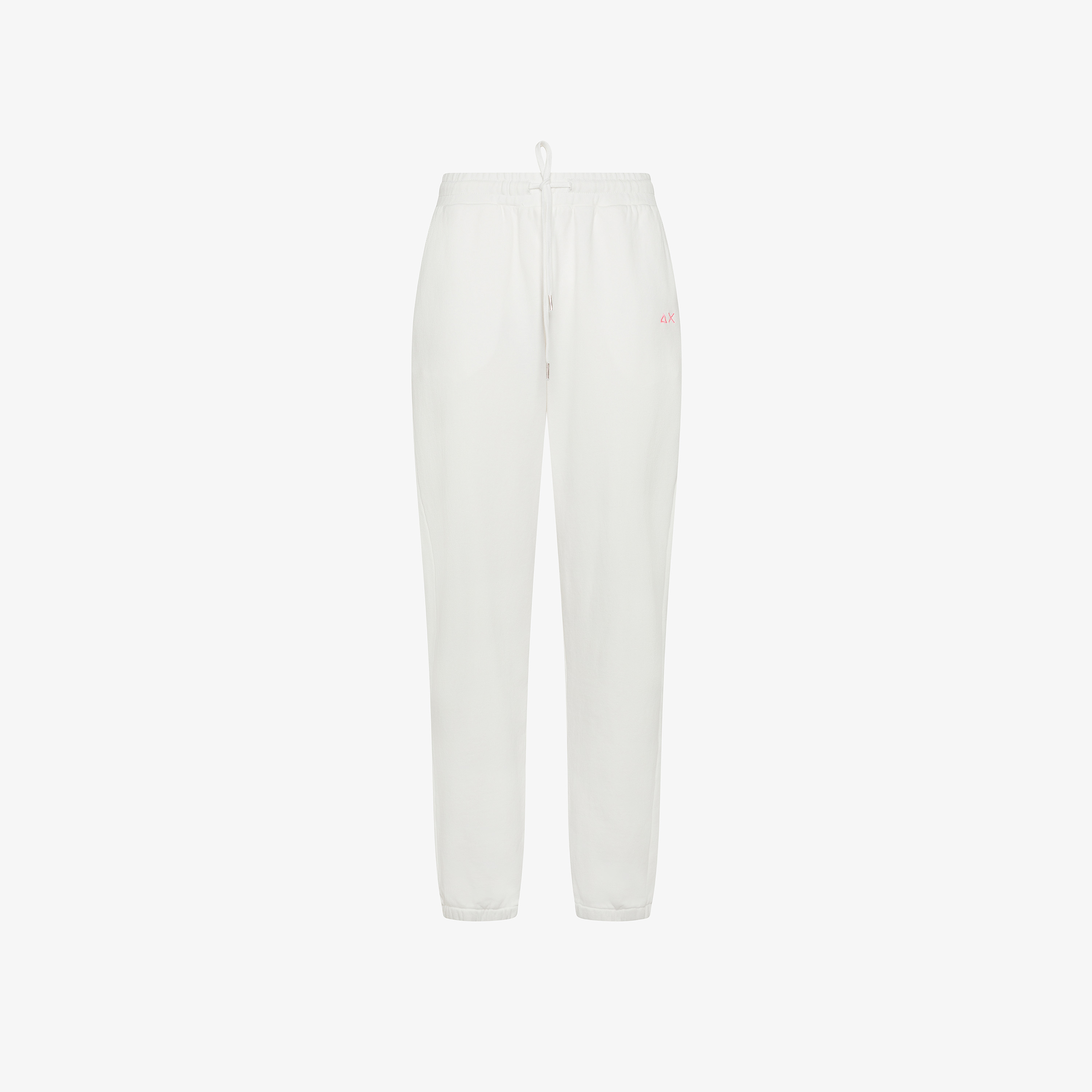 Off white cotton fleece trousers