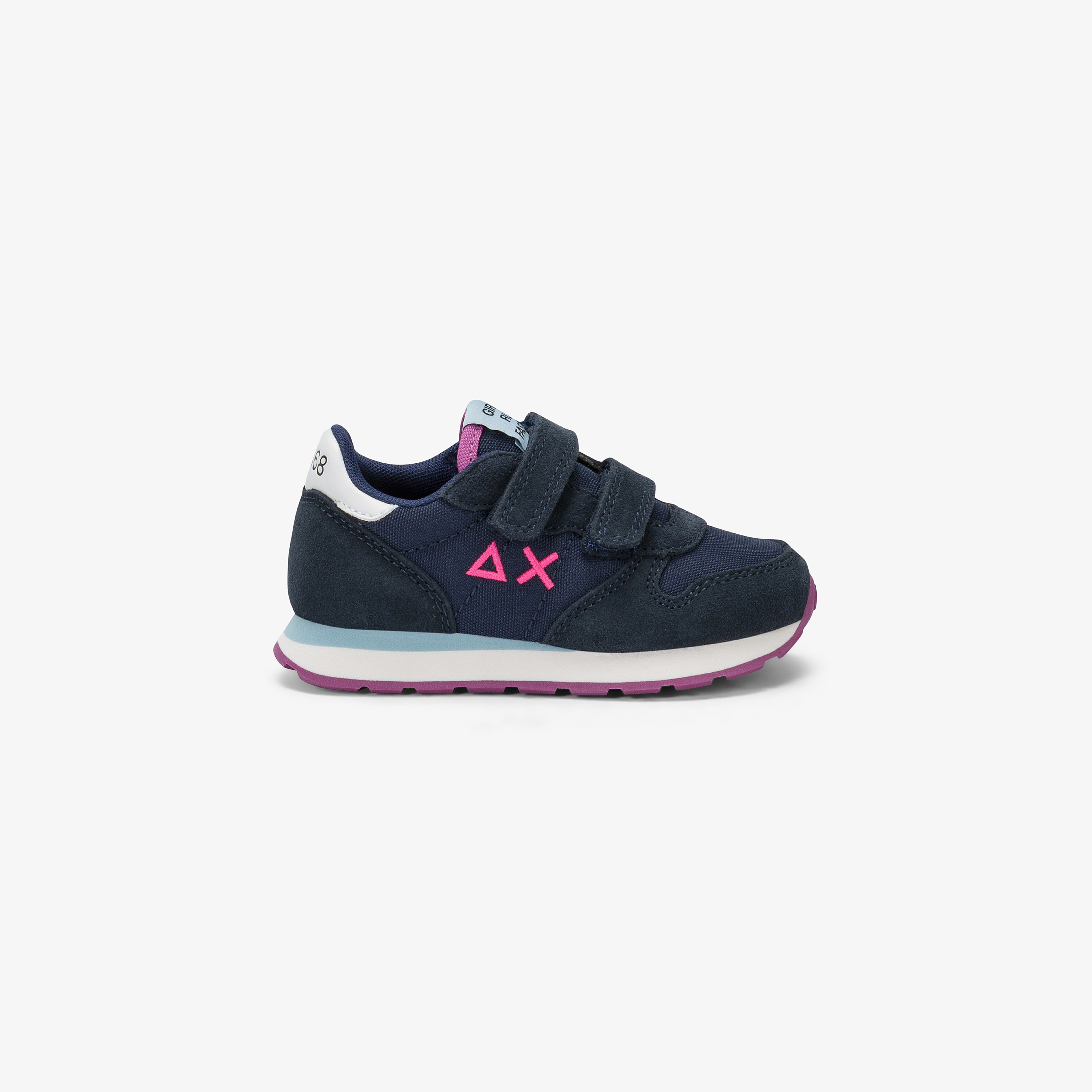 Navy blue Baby Girl's Ally Solid strap closure sneaker