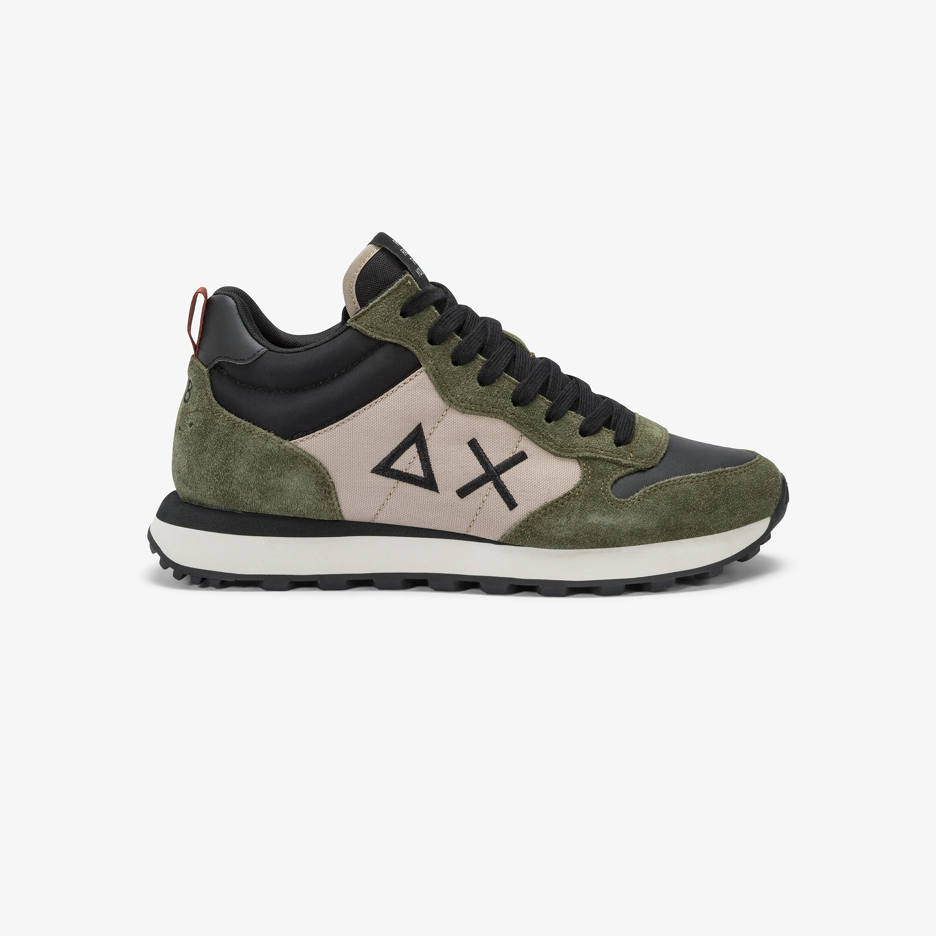 Sneaker Tom 2.0 Solid in nylon e suede militare scuro