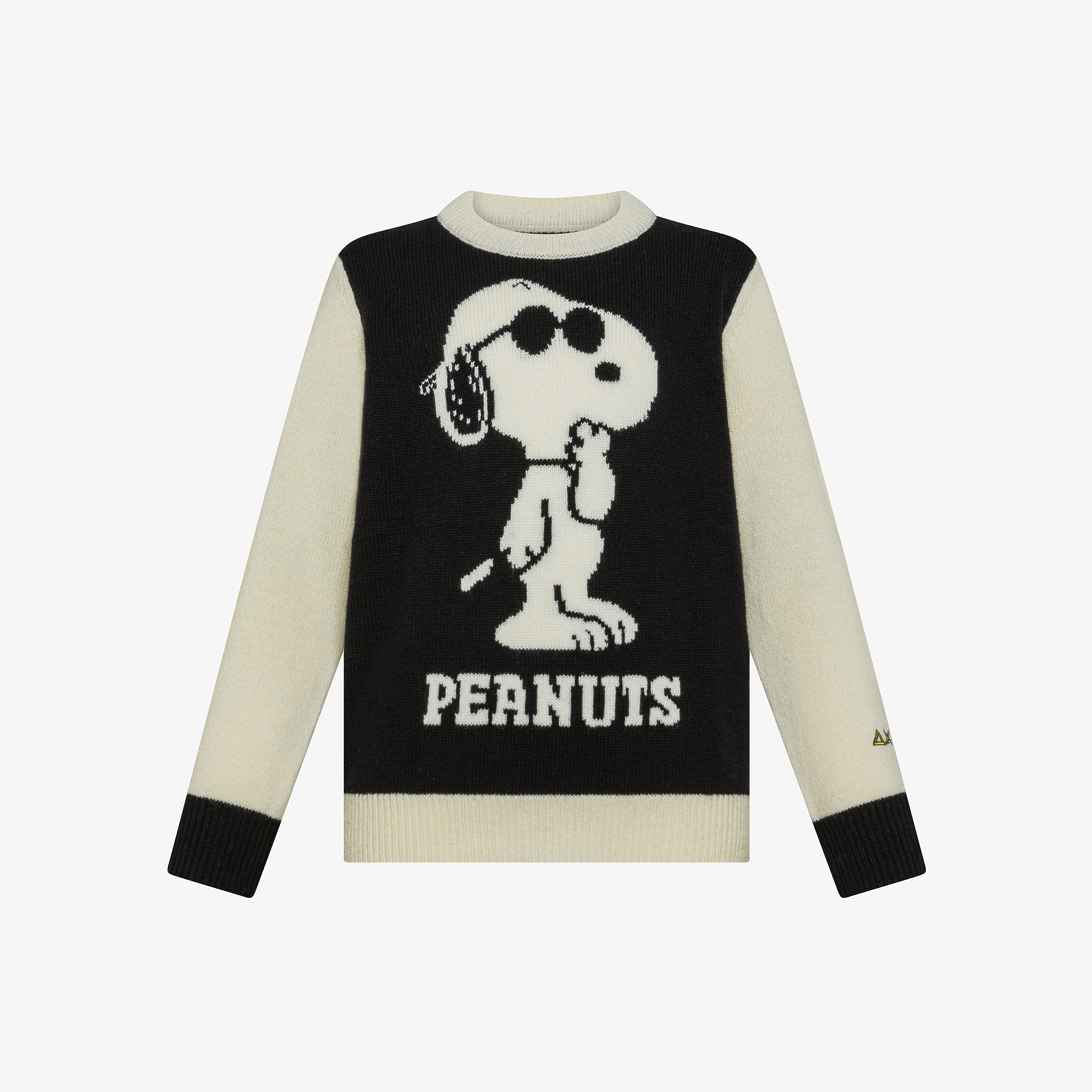 Black/off white Peanuts wool and cashmere jumper