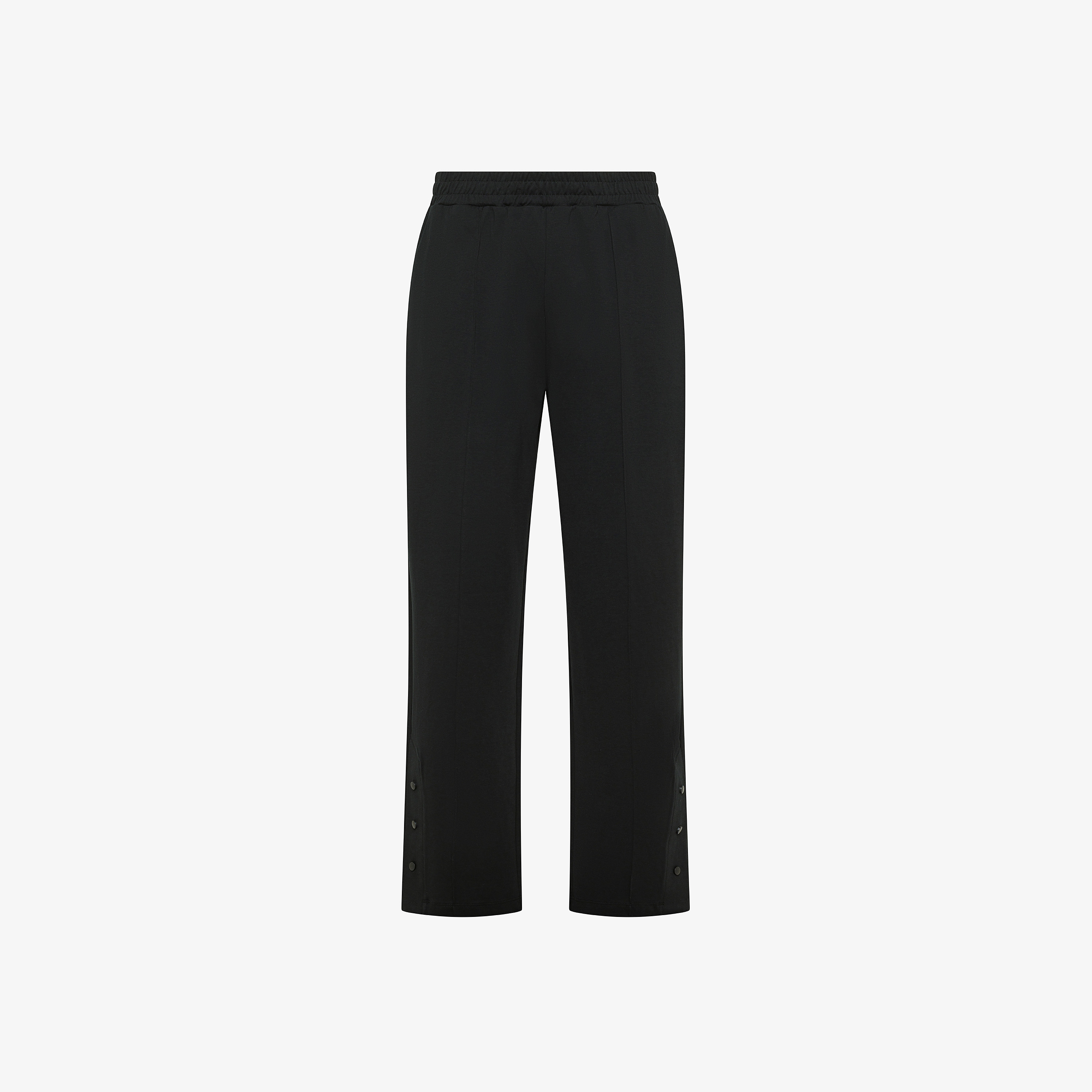 Pantaloni in cotone con piega nero