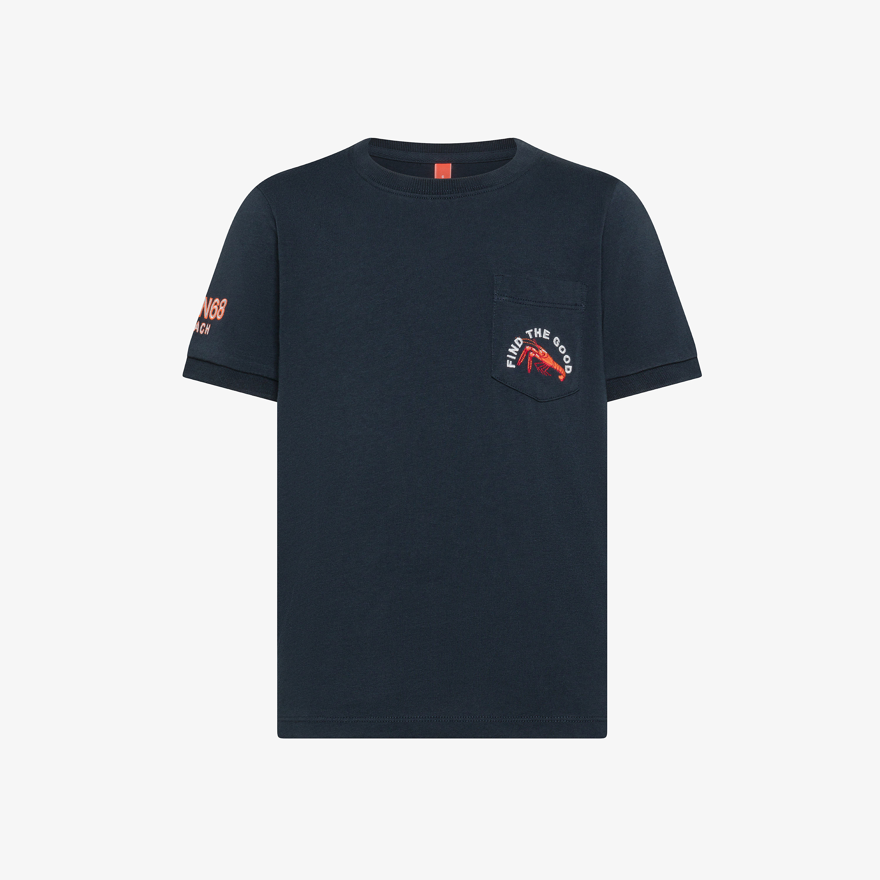 T-shirt in jersey di cotone blu navy