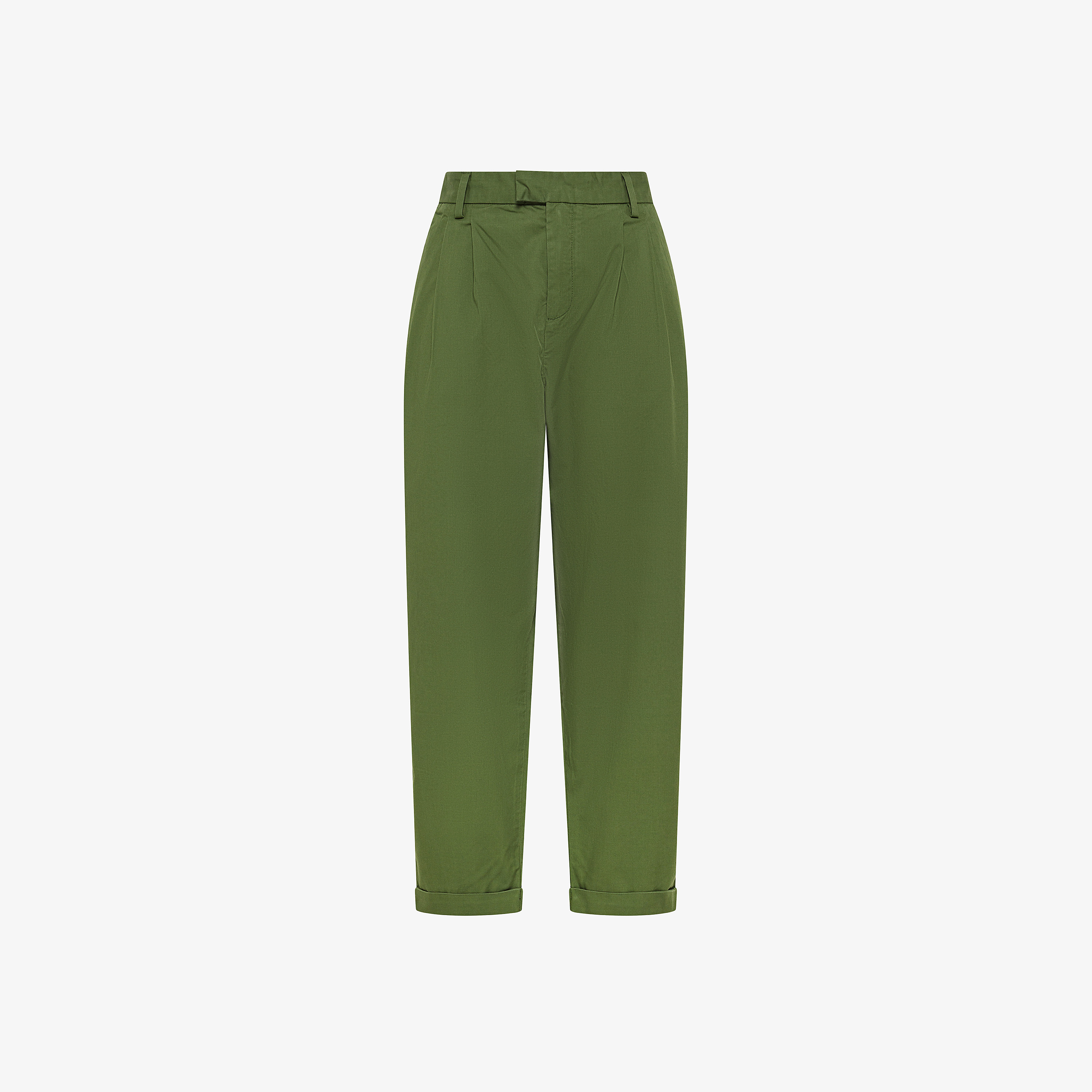 Pantaloni in misto cotone verde scuro