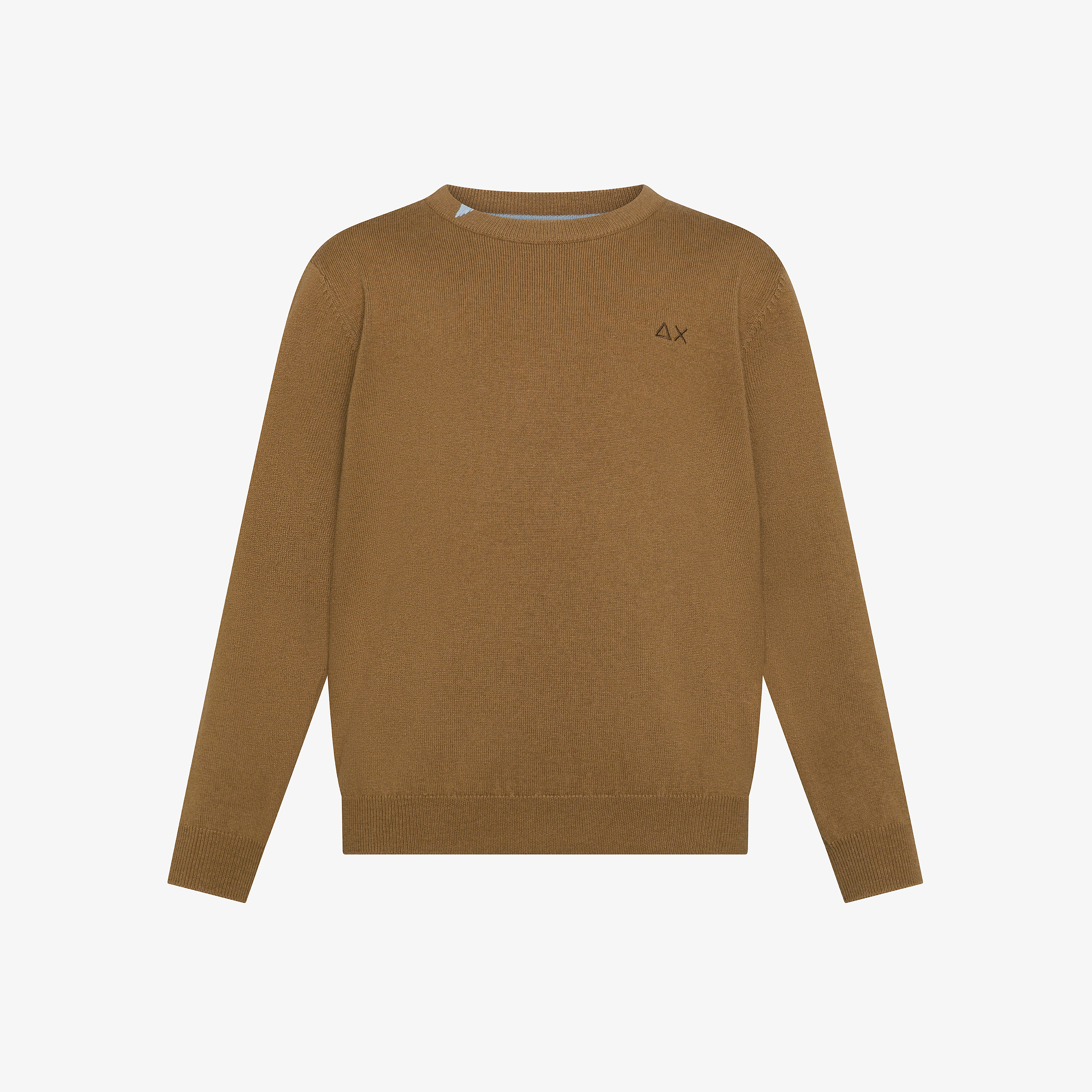 Desert brown wool and cotton blend jumper
