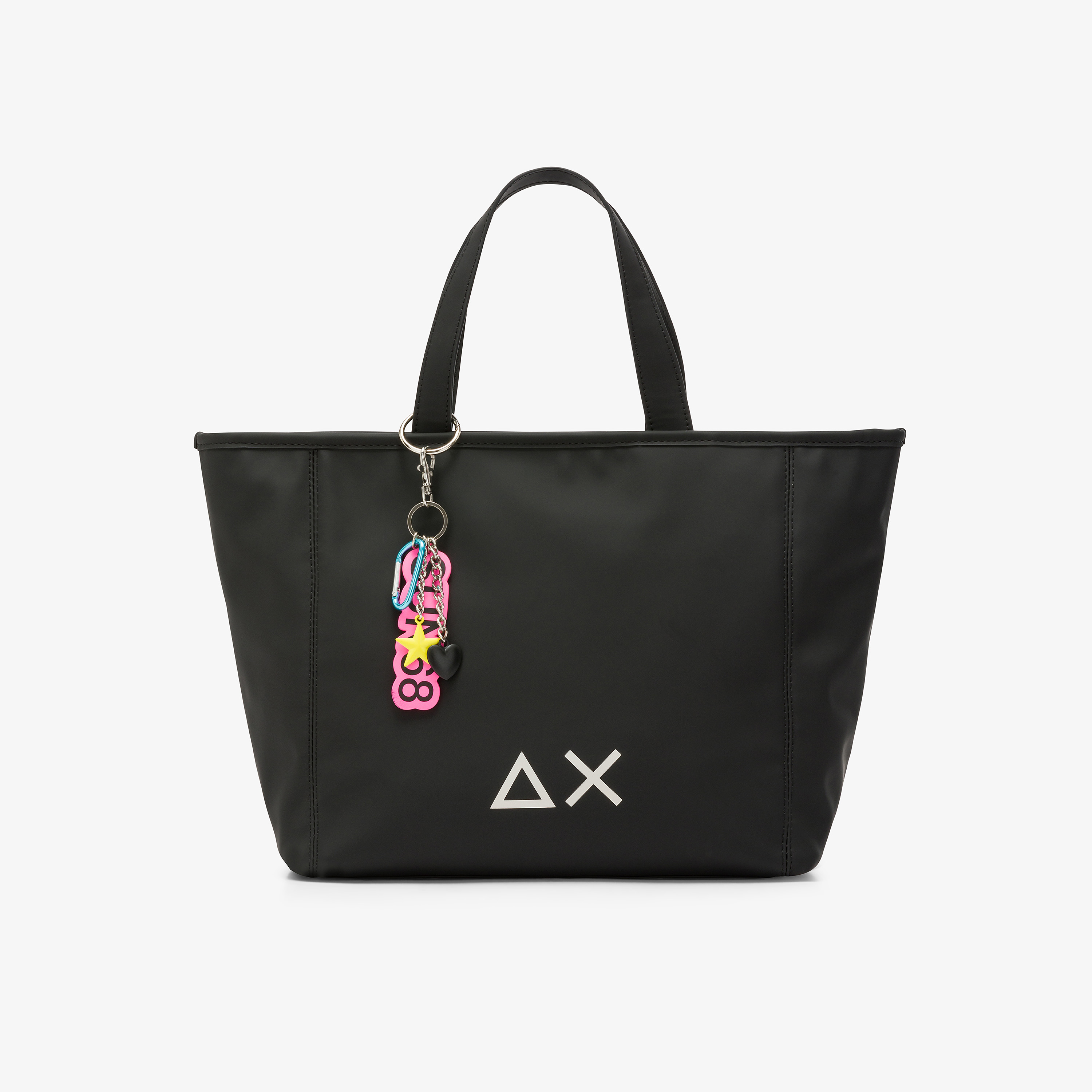 Shopping bag Jacqueline medium con charms nero