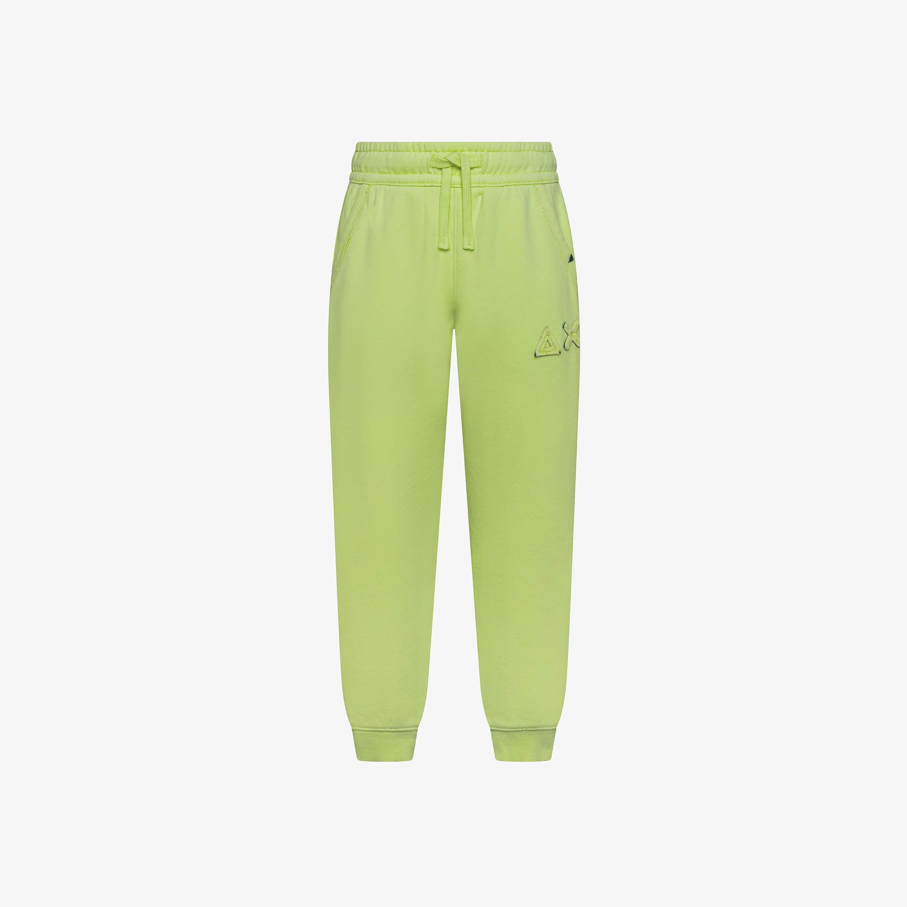 Pantaloni in felpa di cotone giallo limone