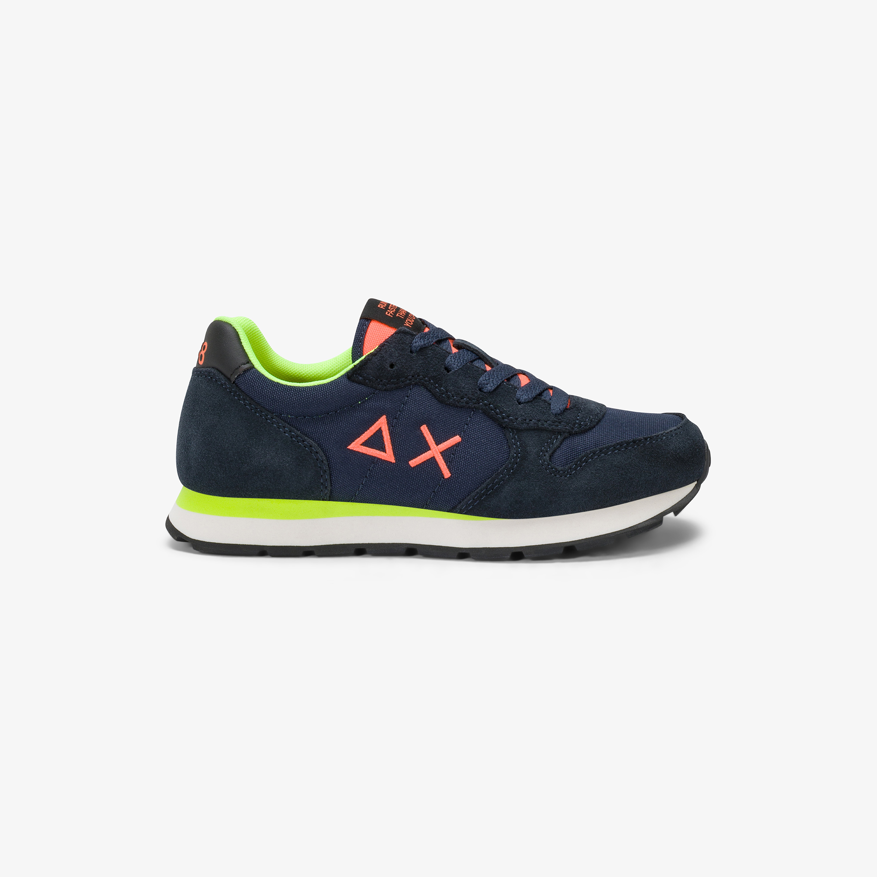 Sneaker Teen Boy's Tom Fluo con logo navy blue
