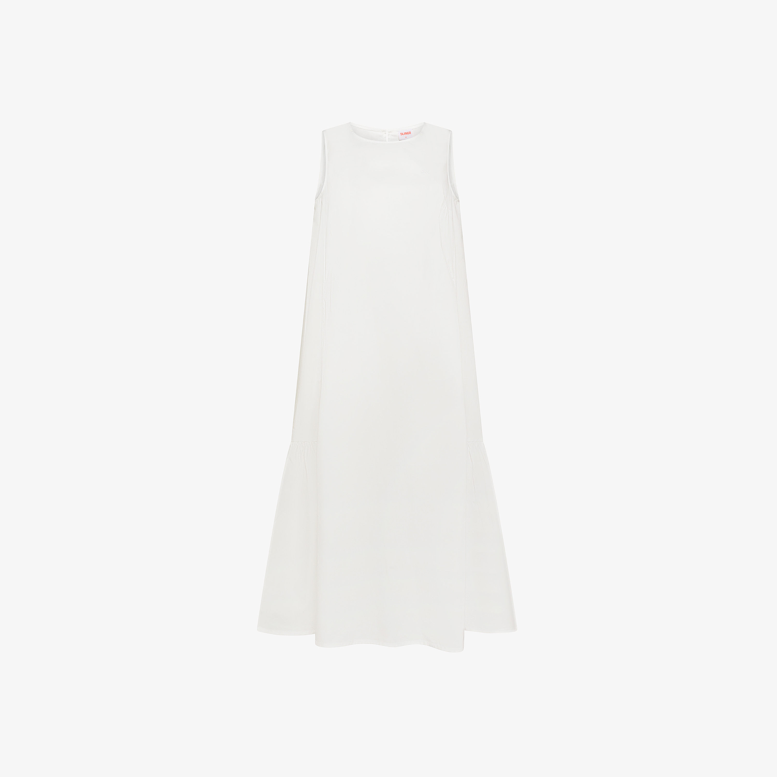 Abito in jersey di cotone bianco panna