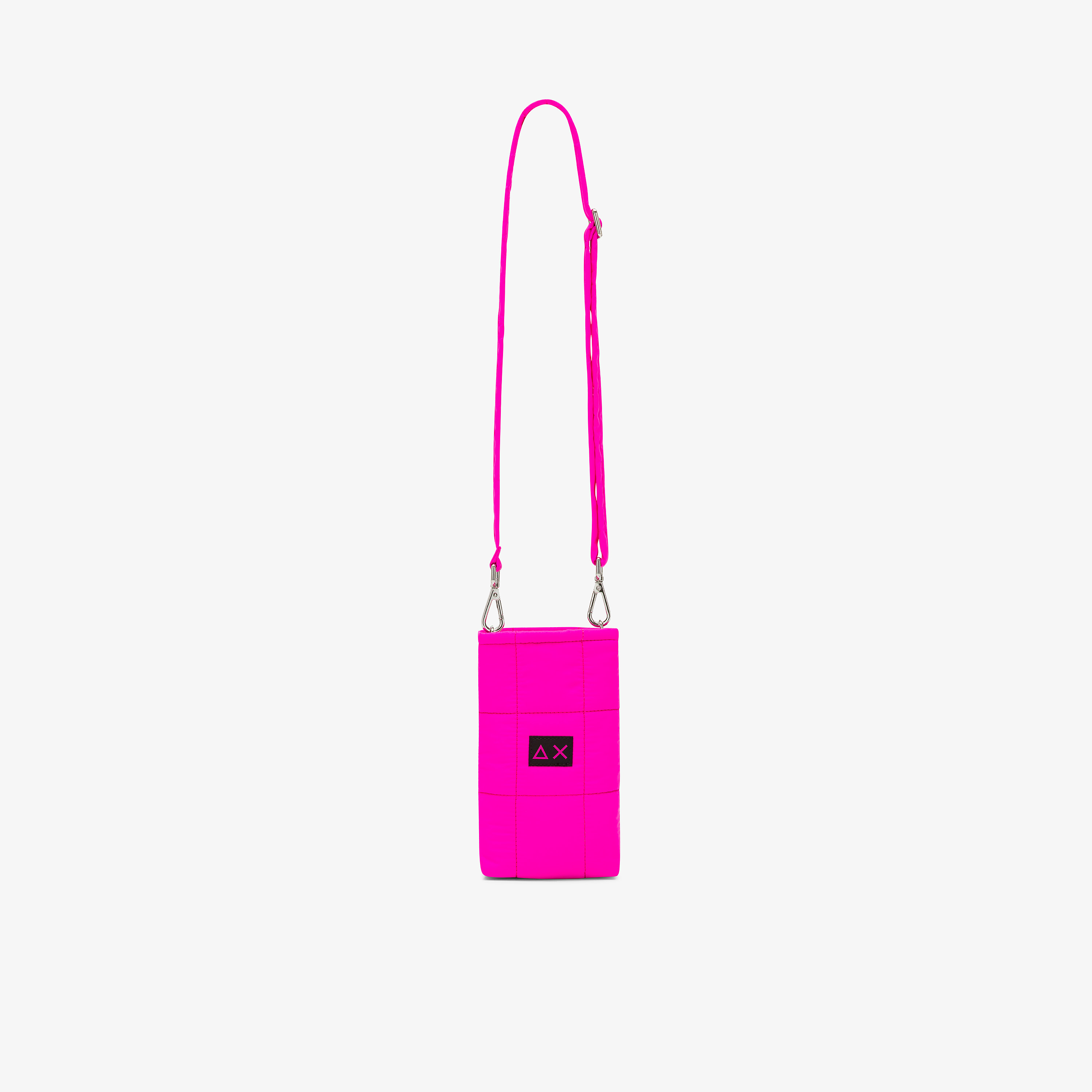 Dark fuxia quilted nylon phone holder