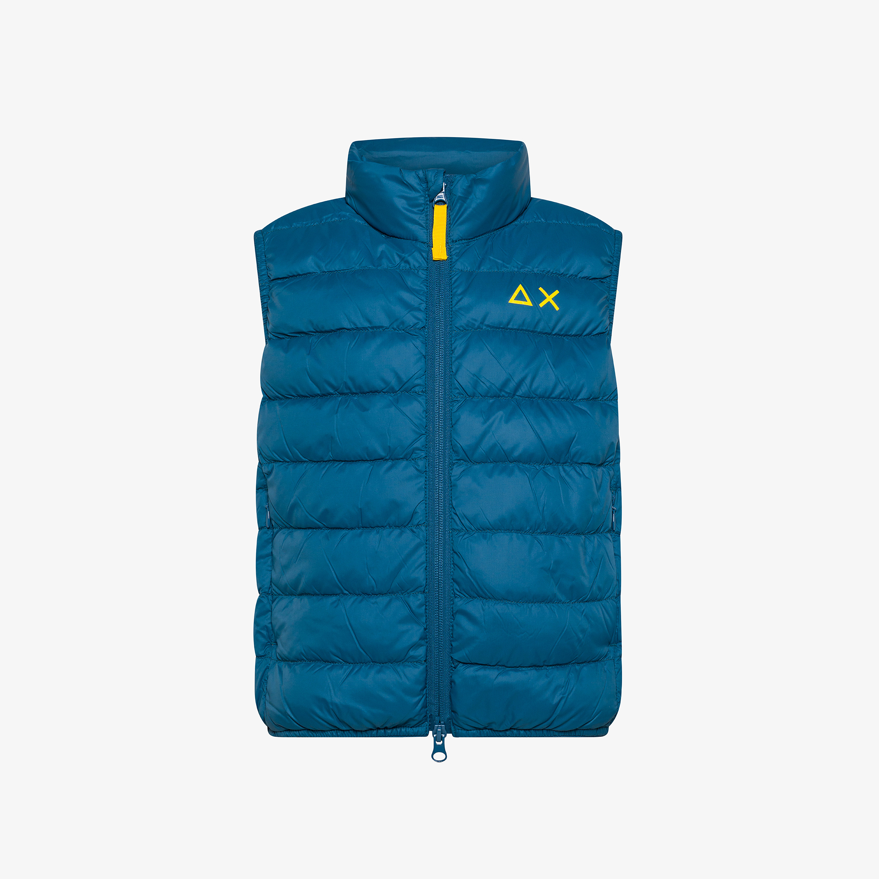 Gilet in nylon trapuntato avio scuro