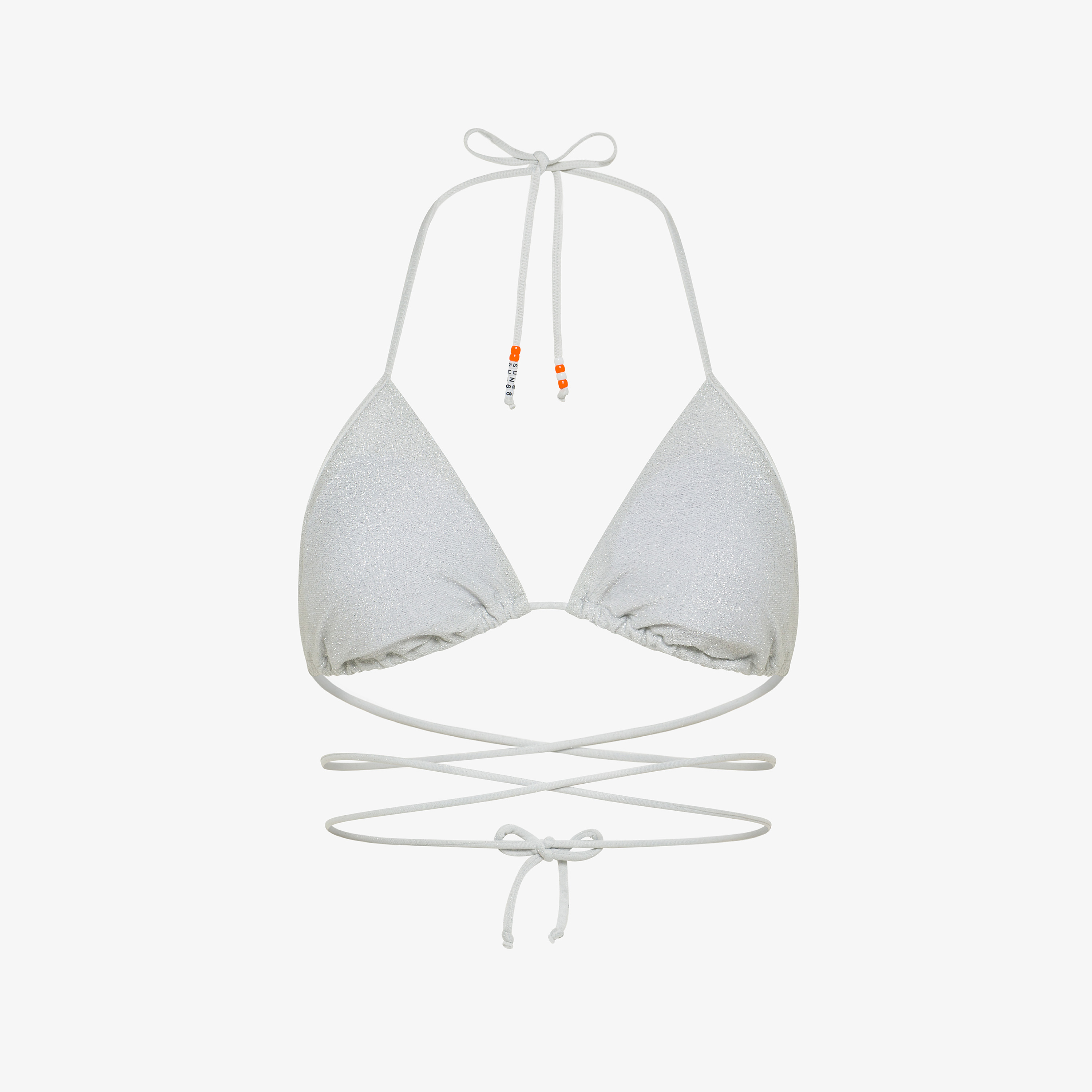 Bikini in lurex argento
