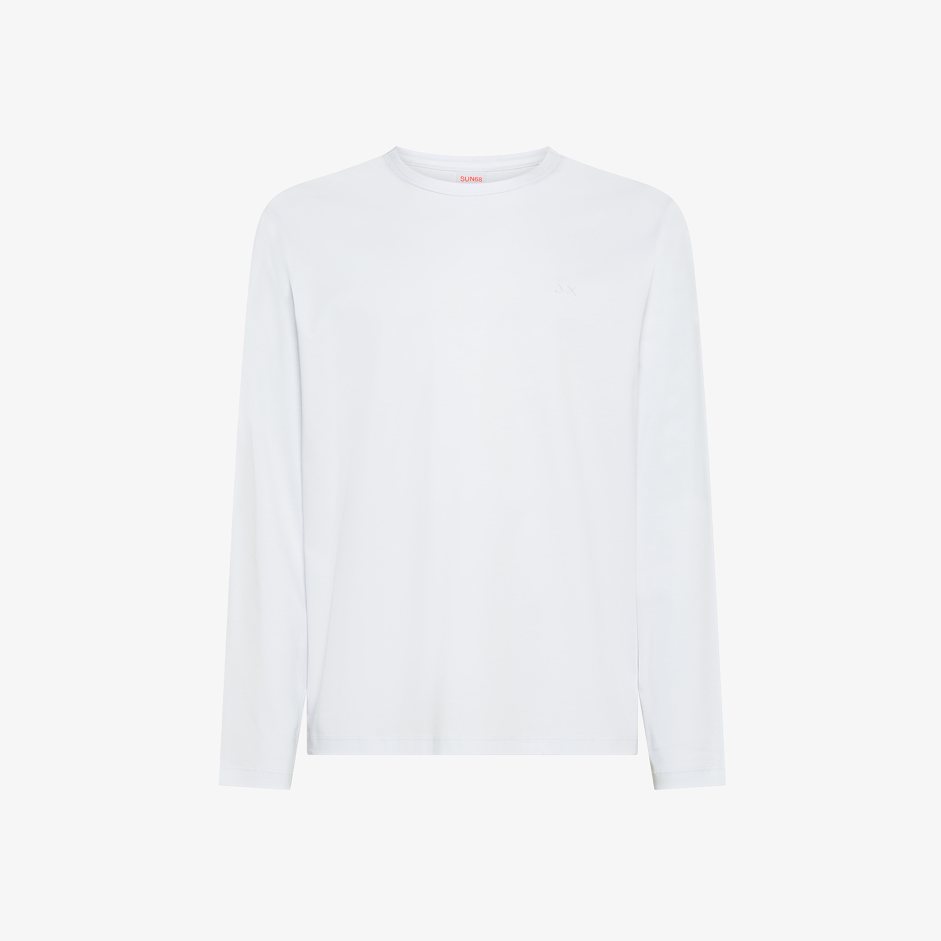 T-shirt in jersey con maniche lunghe bianco
