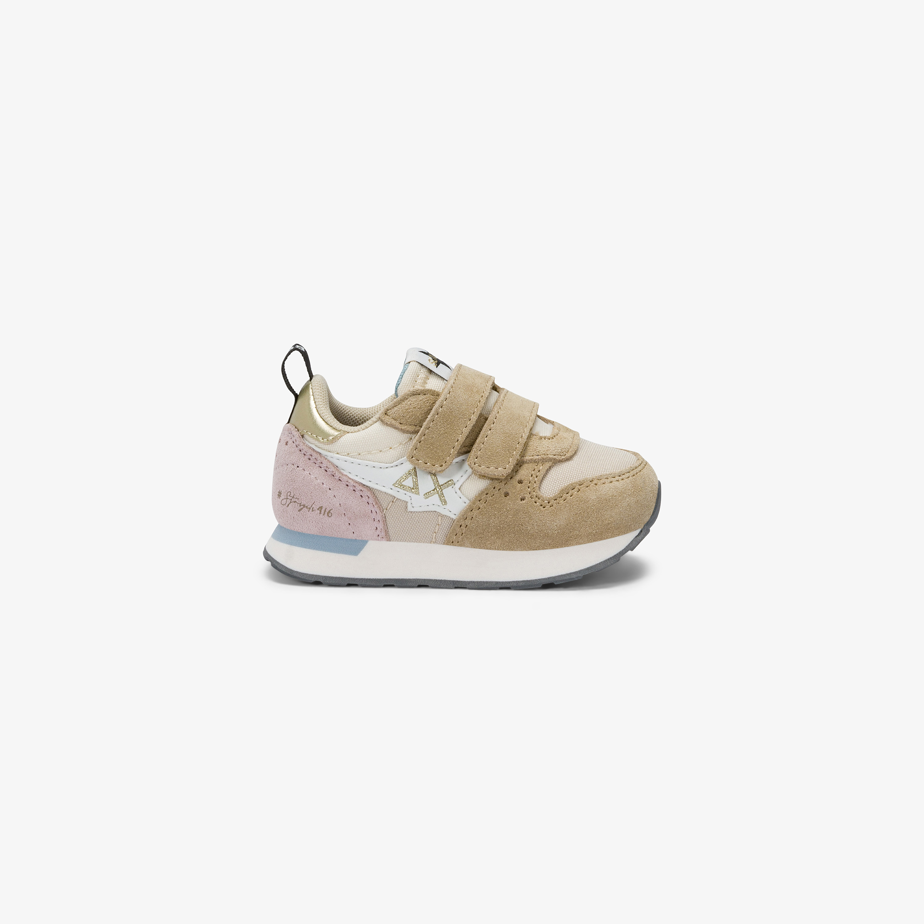 Sneaker First Step Girl's Stargirl Multicolor con patch e logo bianco panna