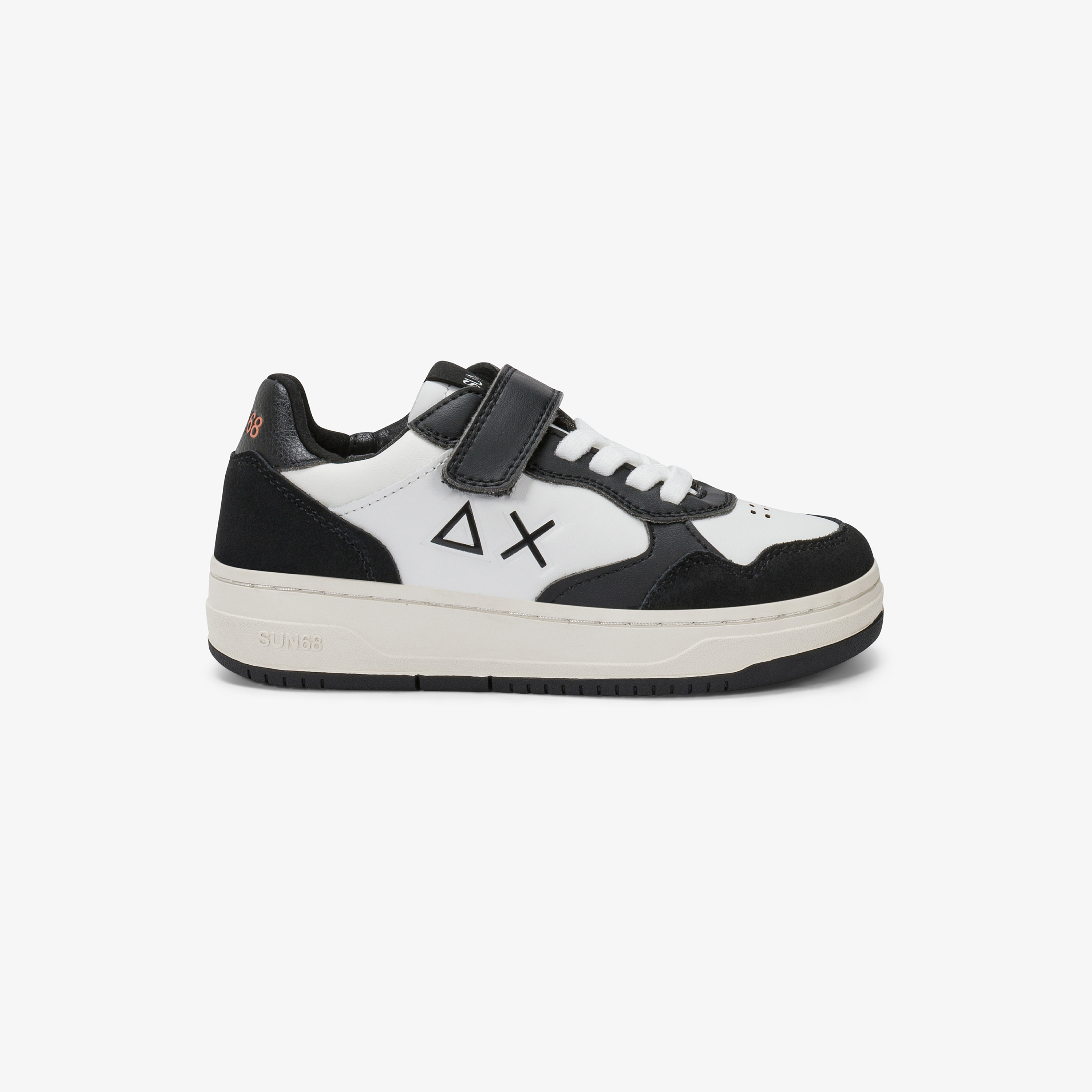 Black Kid Boy's Big Basket EVO lace-up and strap closure sneaker