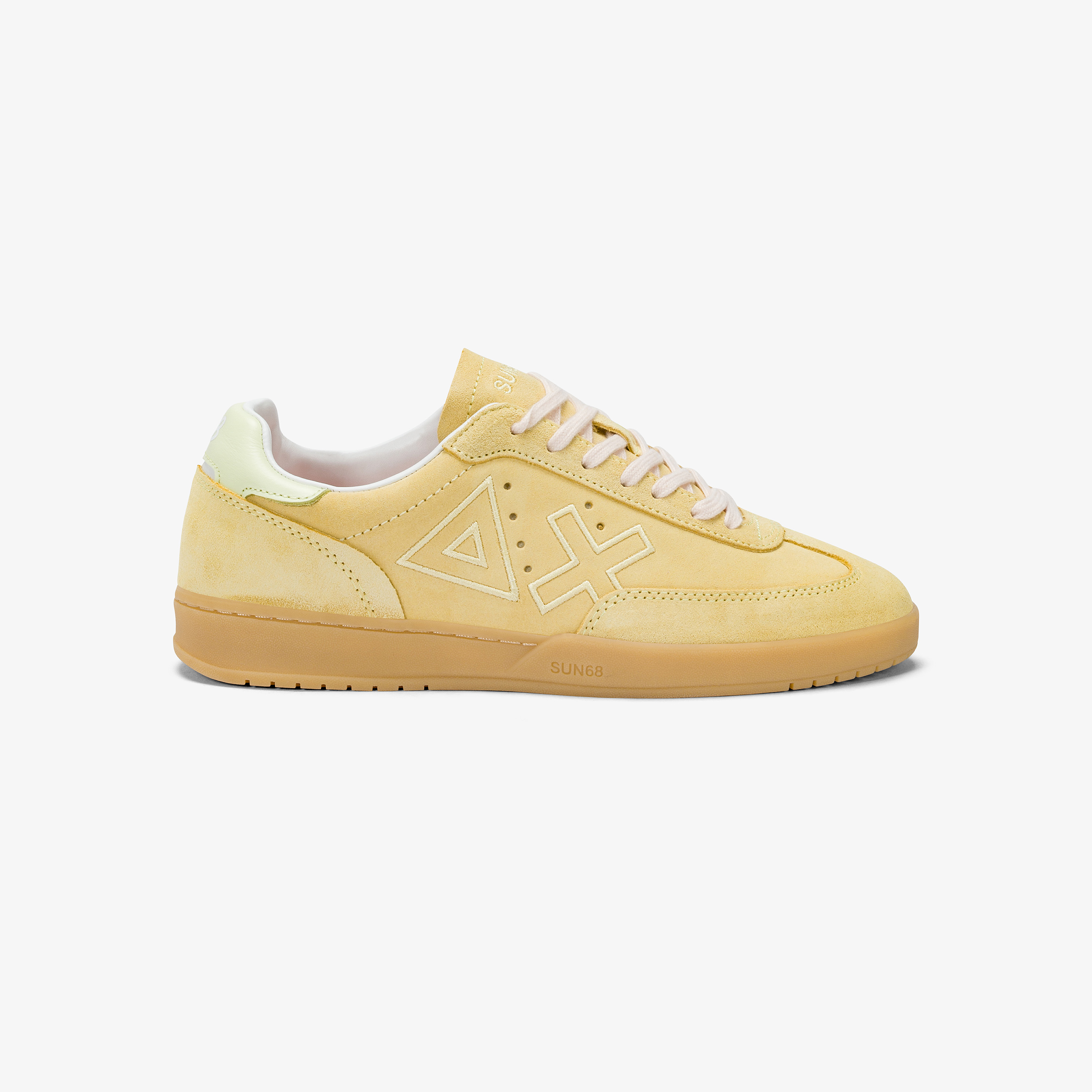 California Sun lemon yellow suede sneaker