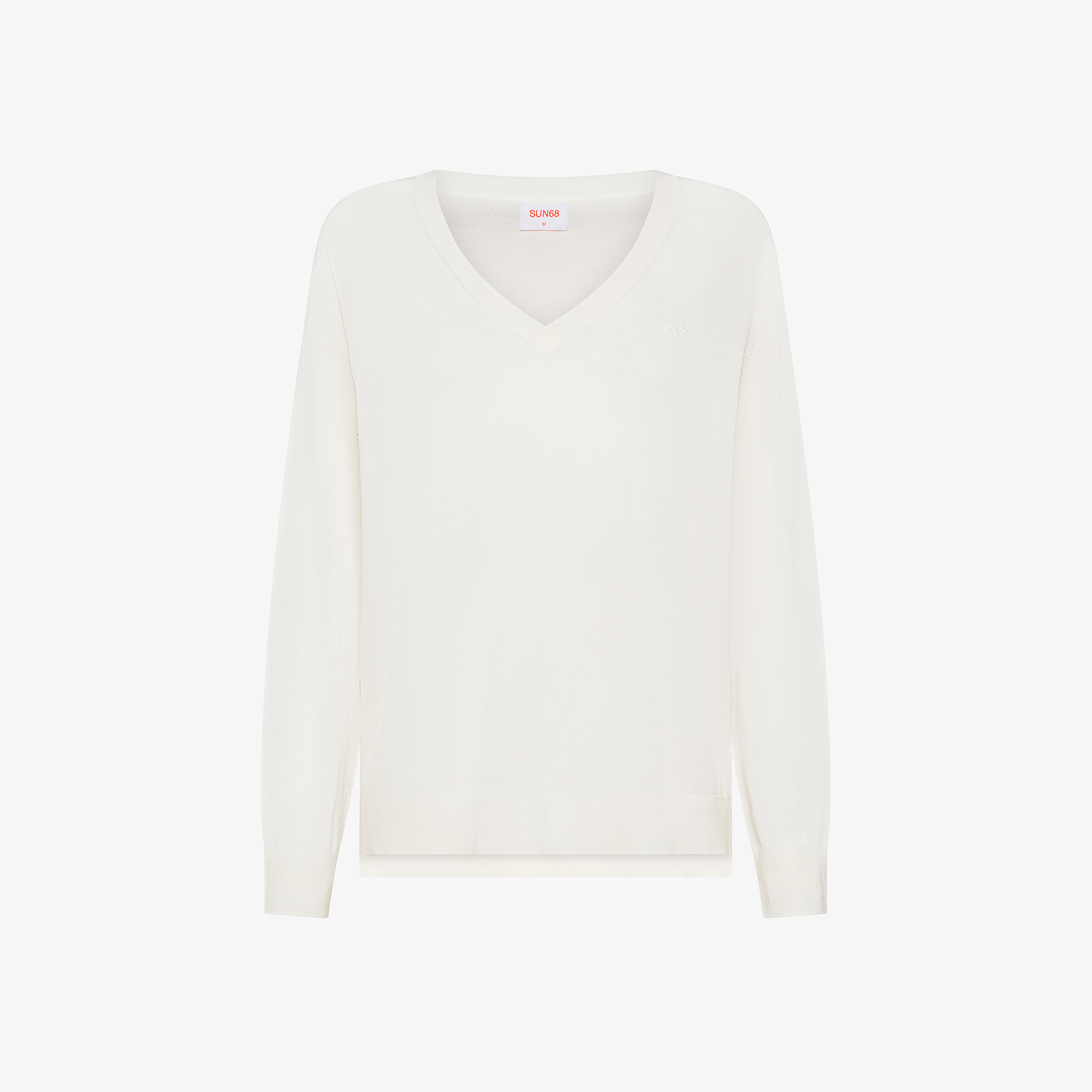 Maglia con scollo a V bianco