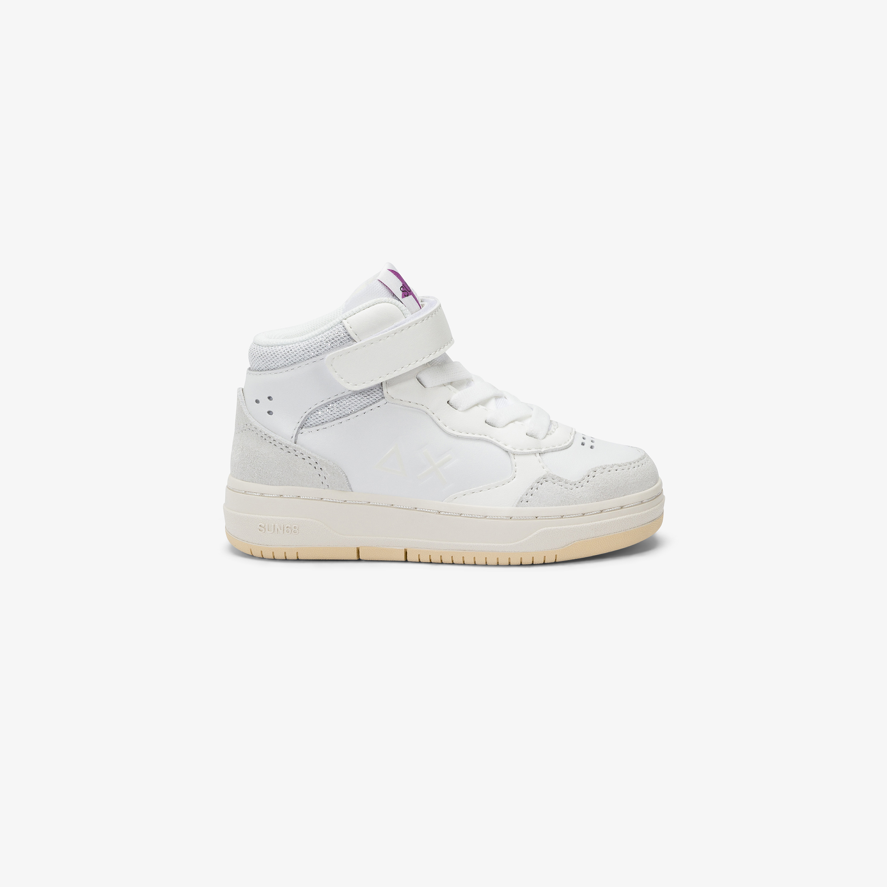 Sneaker alte Baby Girl's Basket Love Lady con cinturino bianco