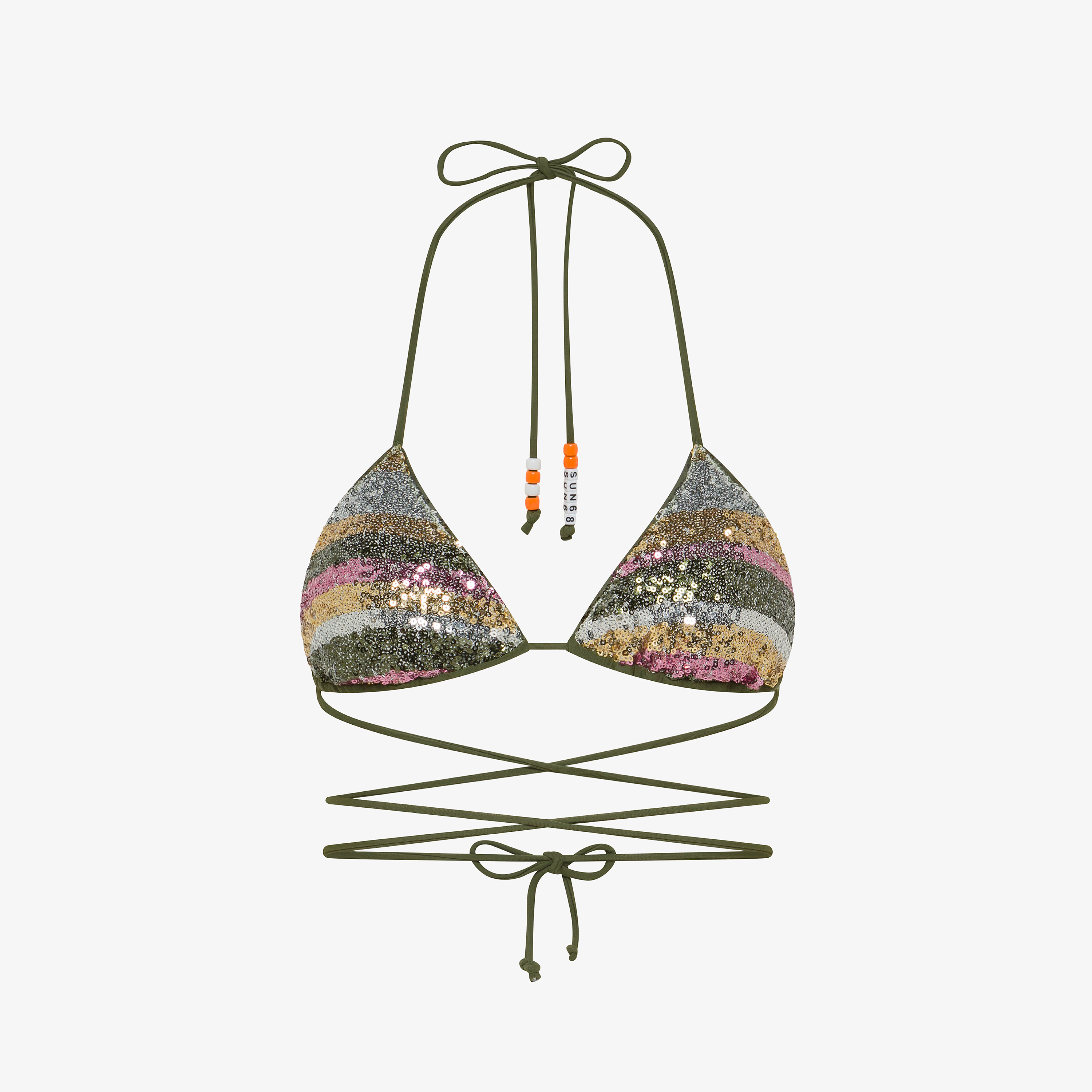 Dark green and fuchsia sequin bikini Dark green and fuchsia sequin bikini