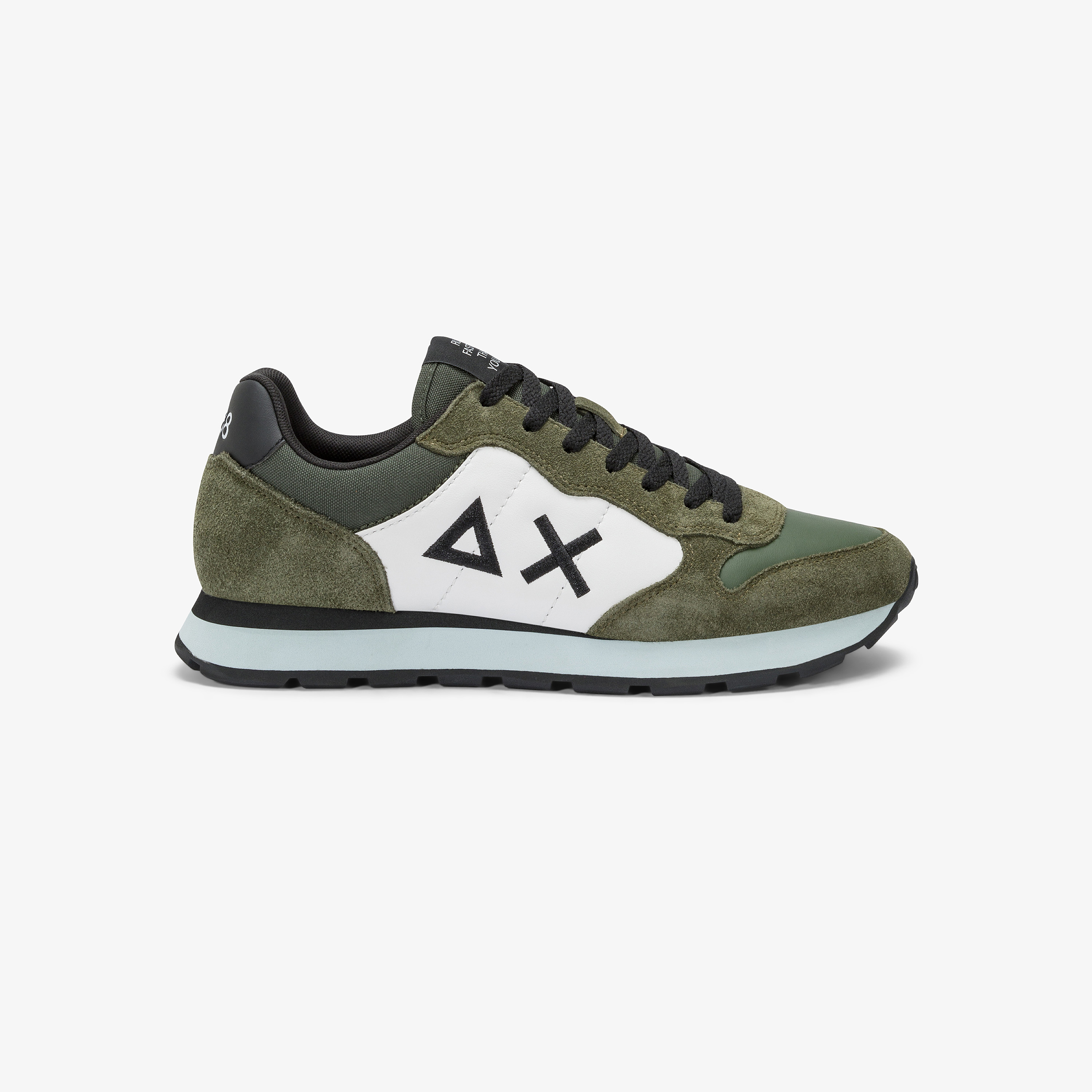 Sneaker Tom Color in suede e pelle militare scuro