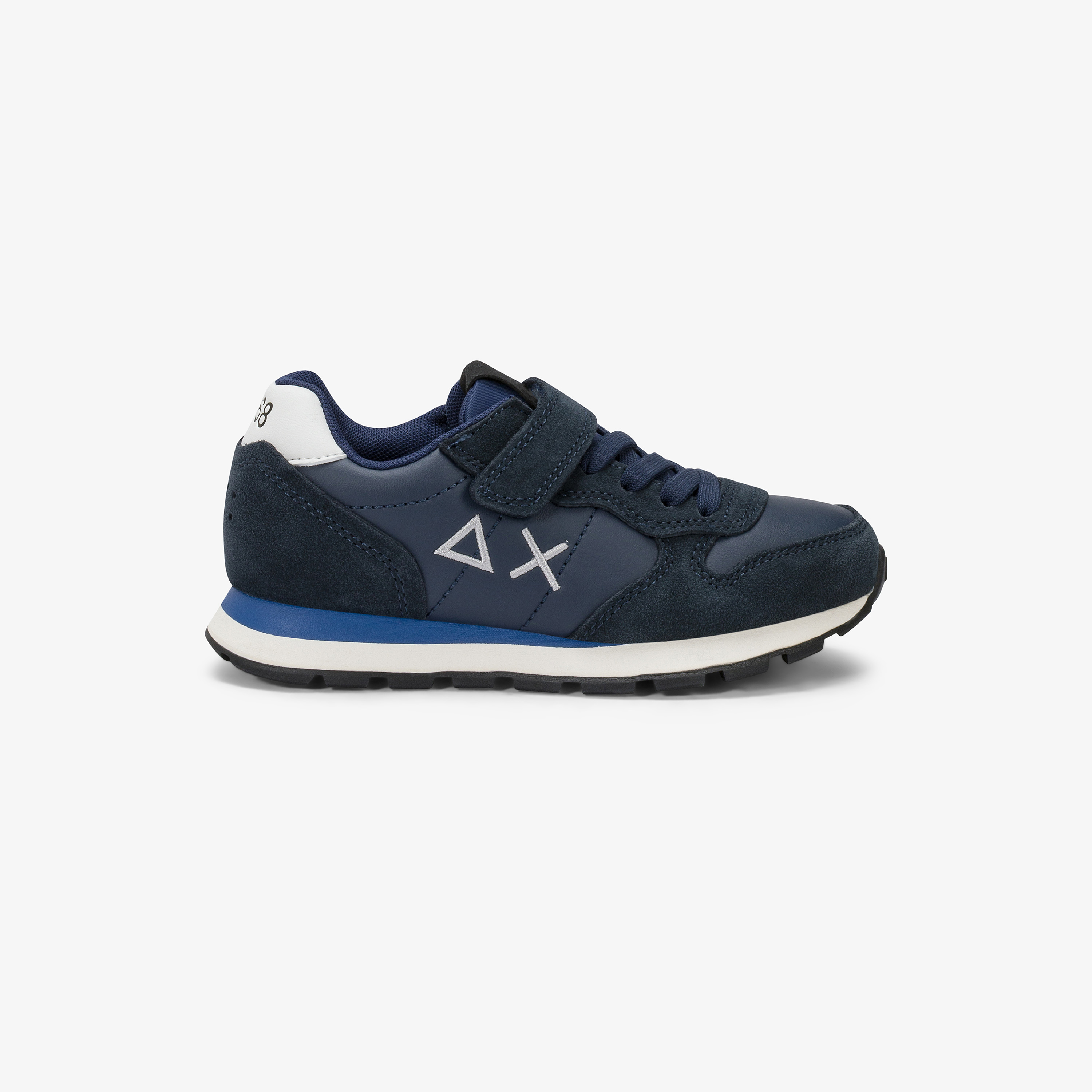Sneaker Kid Boy's Tom Classic in similpelle e suede navy blue