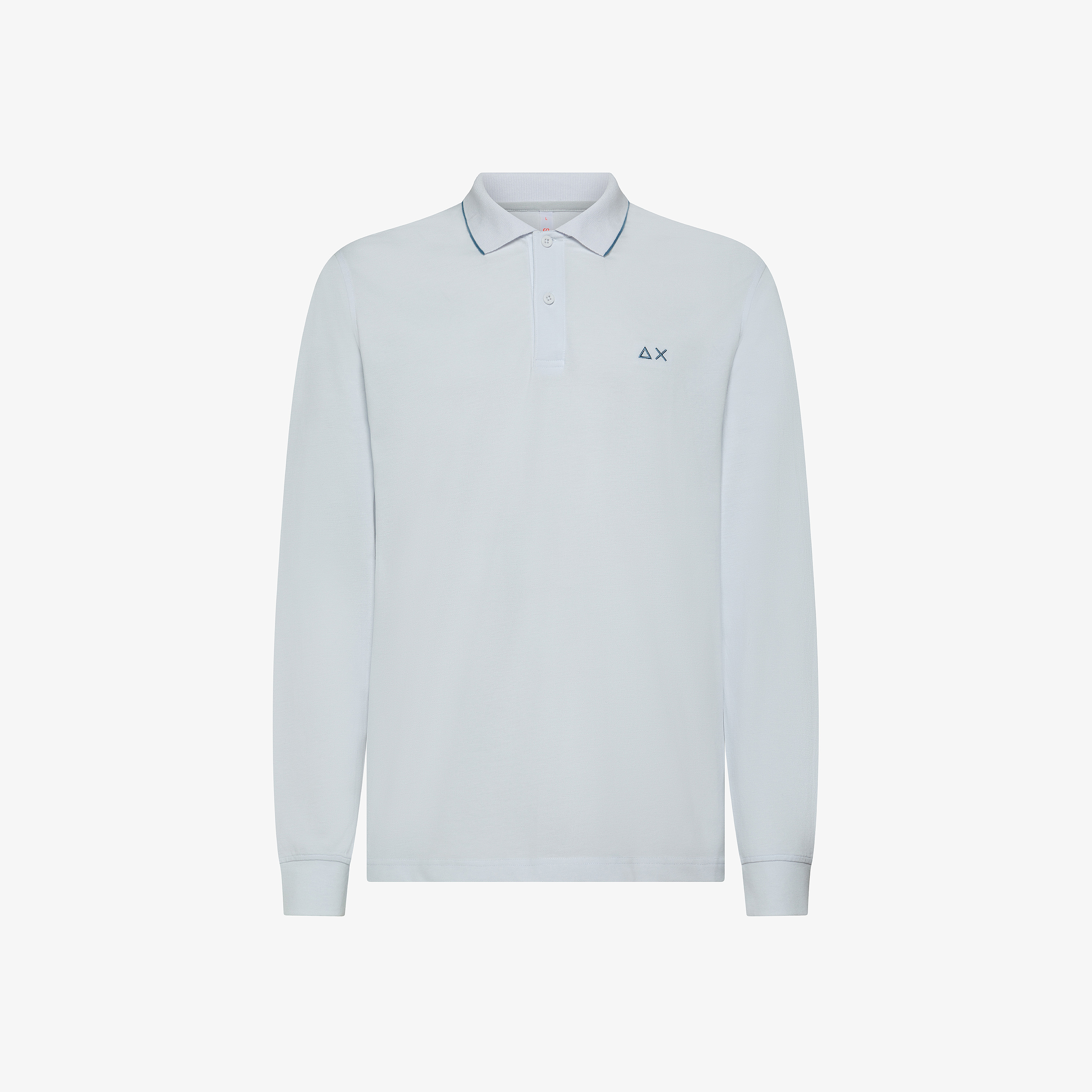 White cotton piqué polo shirt