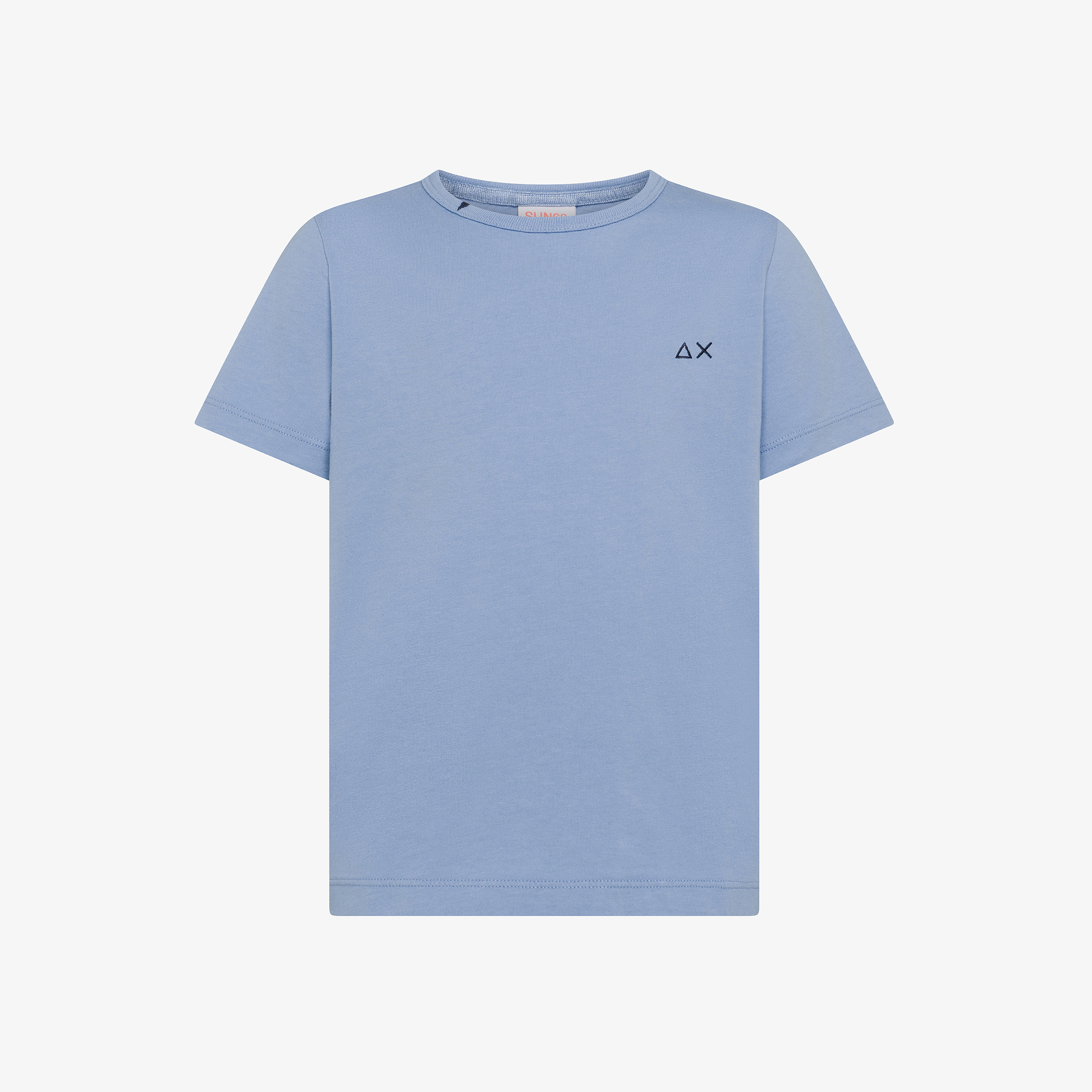 T-shirt in jersey di cotone avio