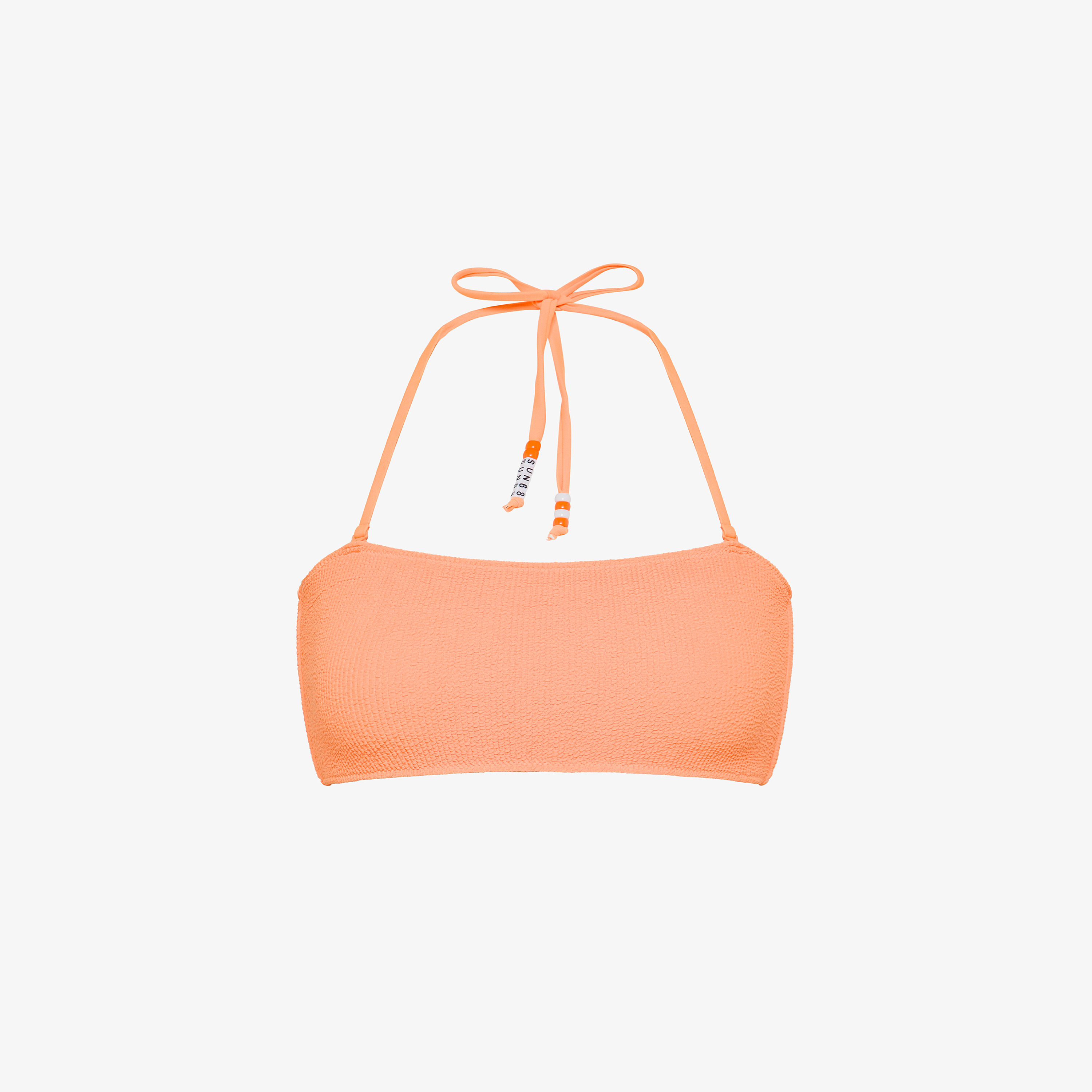 Orange nylon bikini top