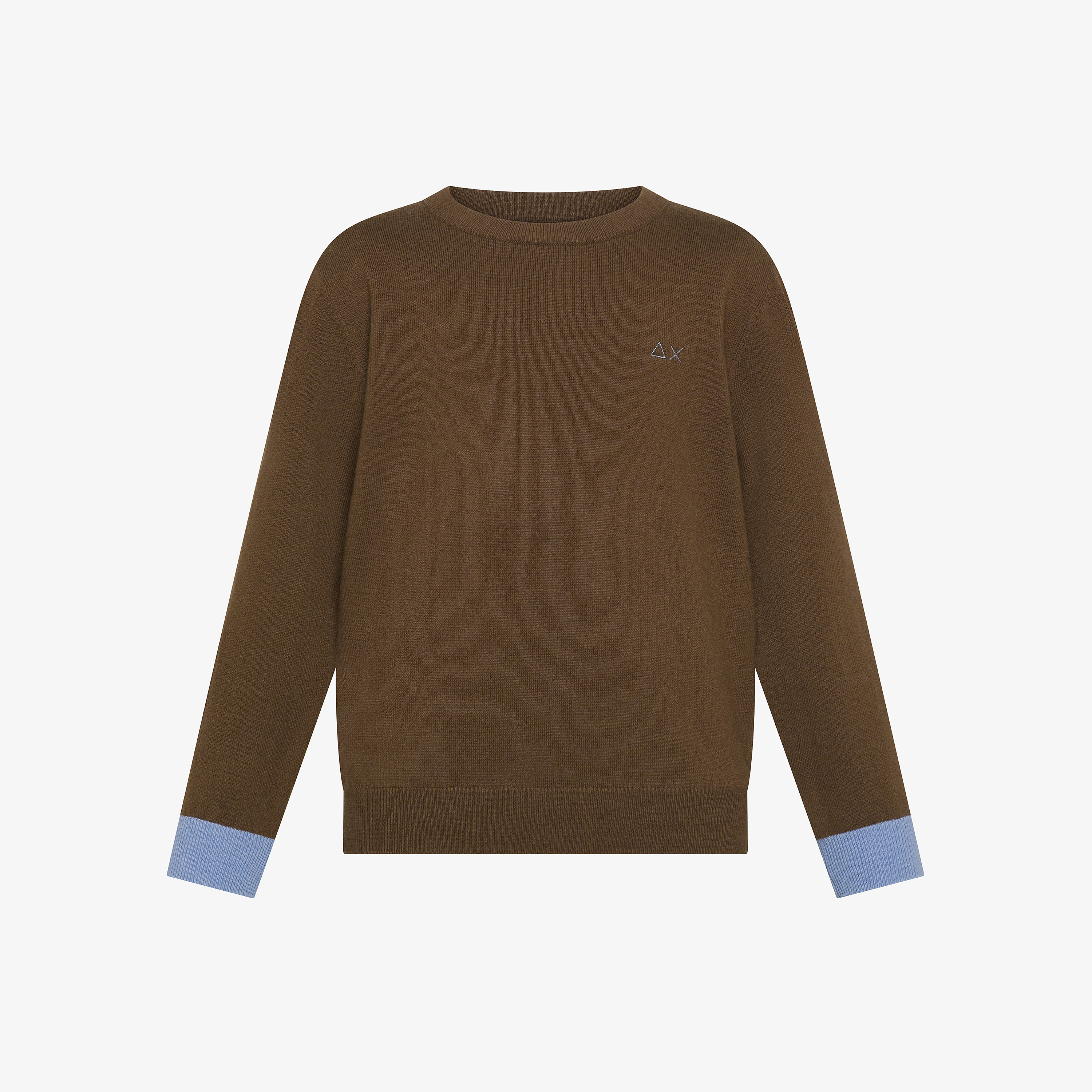 Brown wool blend jumper with patch
